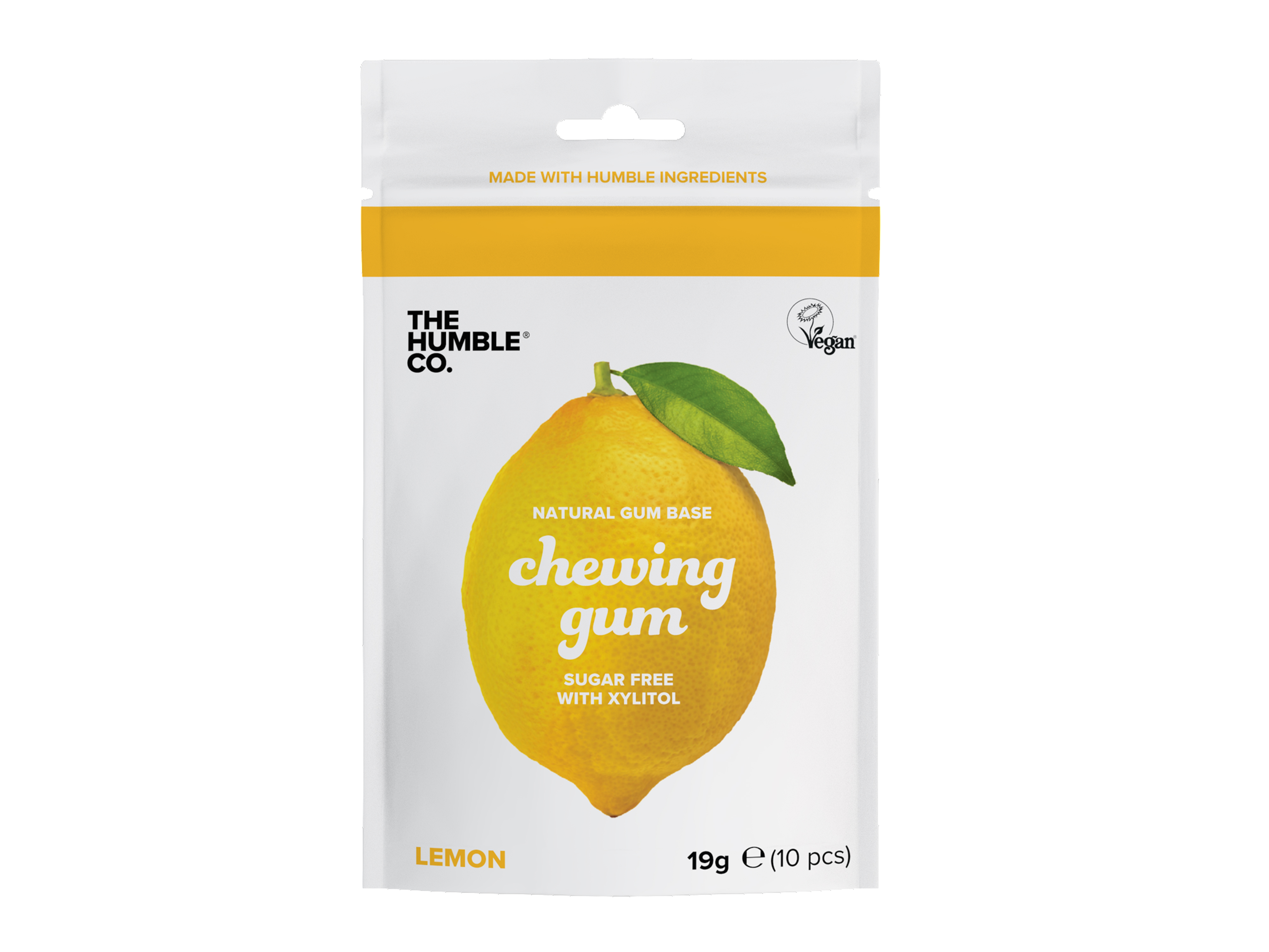 The Humble Co. Natural Chewing Gum Lemon, 10 stk