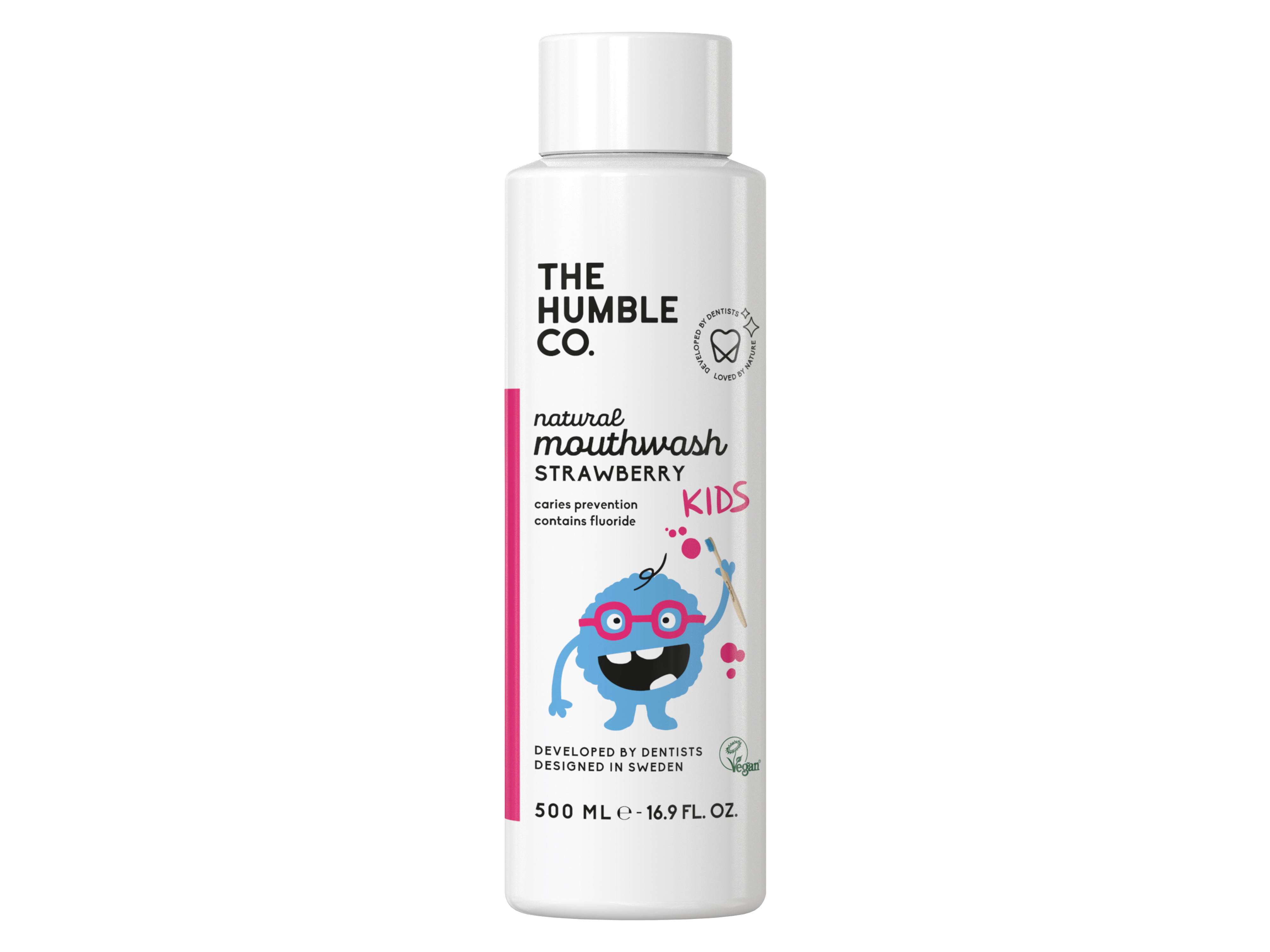 The Humble Co. Natural Mouthwash Kids Strawberry, 500 ml