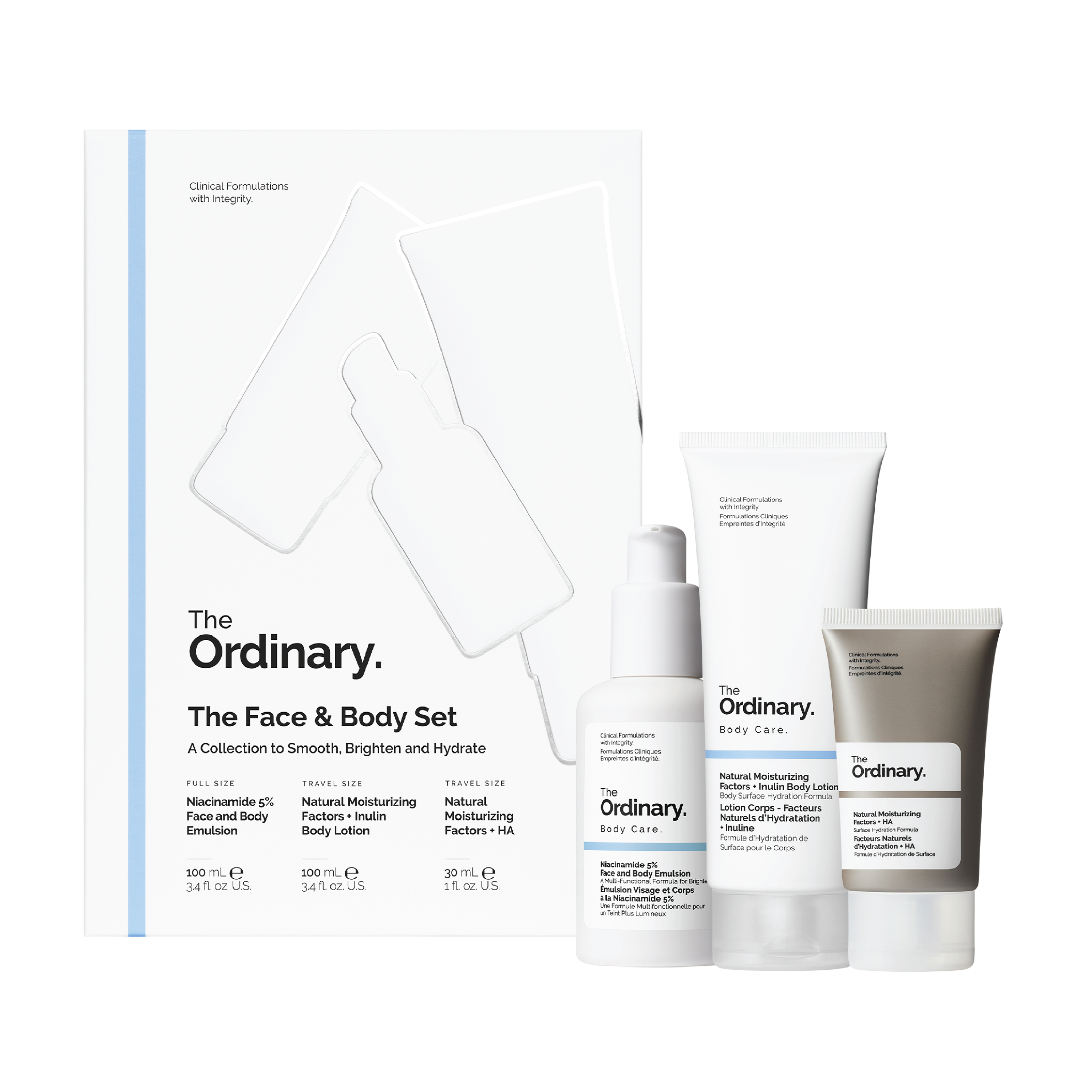 The Ordinary The Face & Body Set, 1 sett