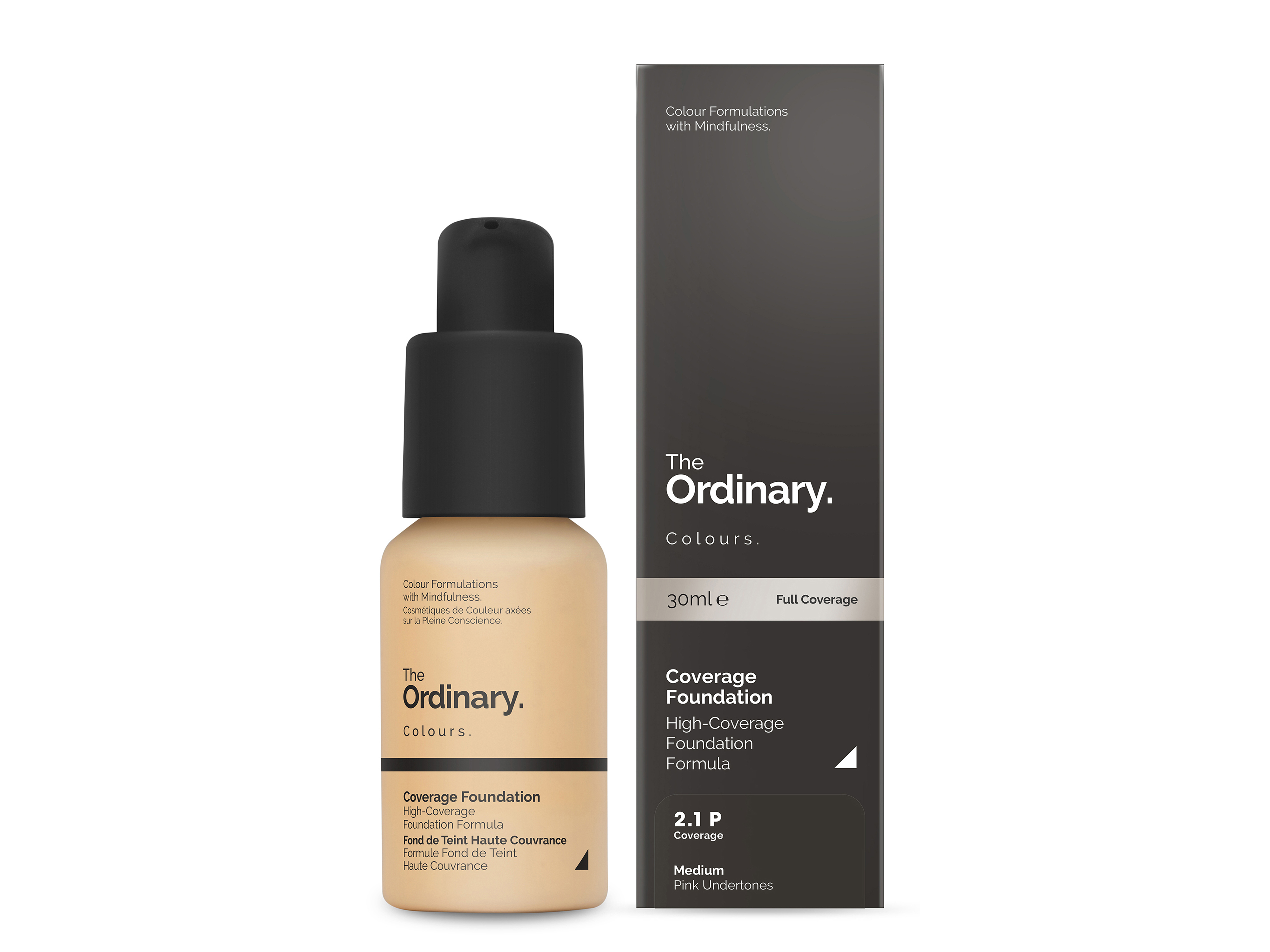 The Ordinary Coverage Foundation, 2.1 P Medium Pink, 30 ml