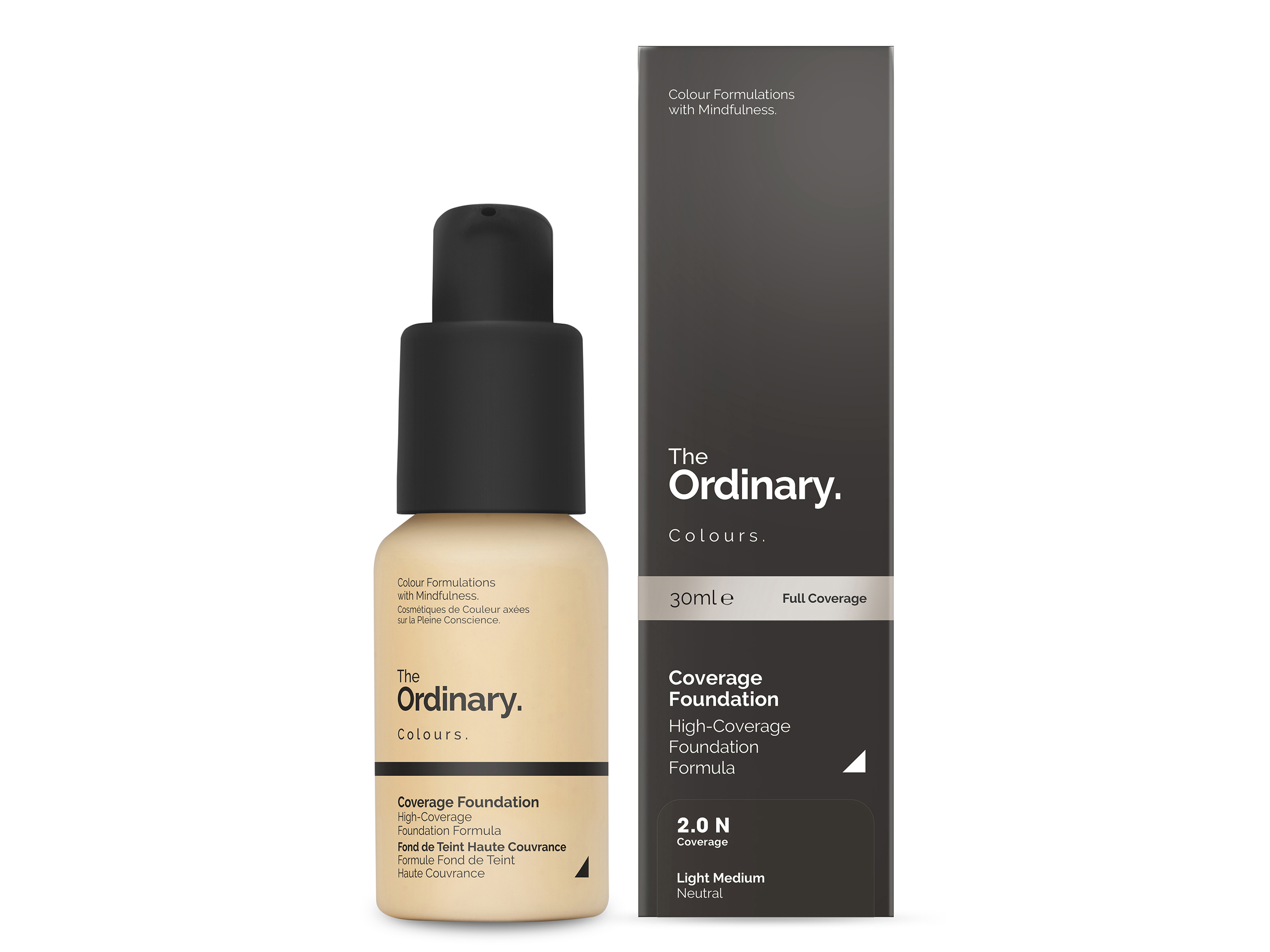 The Ordinary Coverage Foundation, 2.0 N Light Medium Neutral, 30 ml