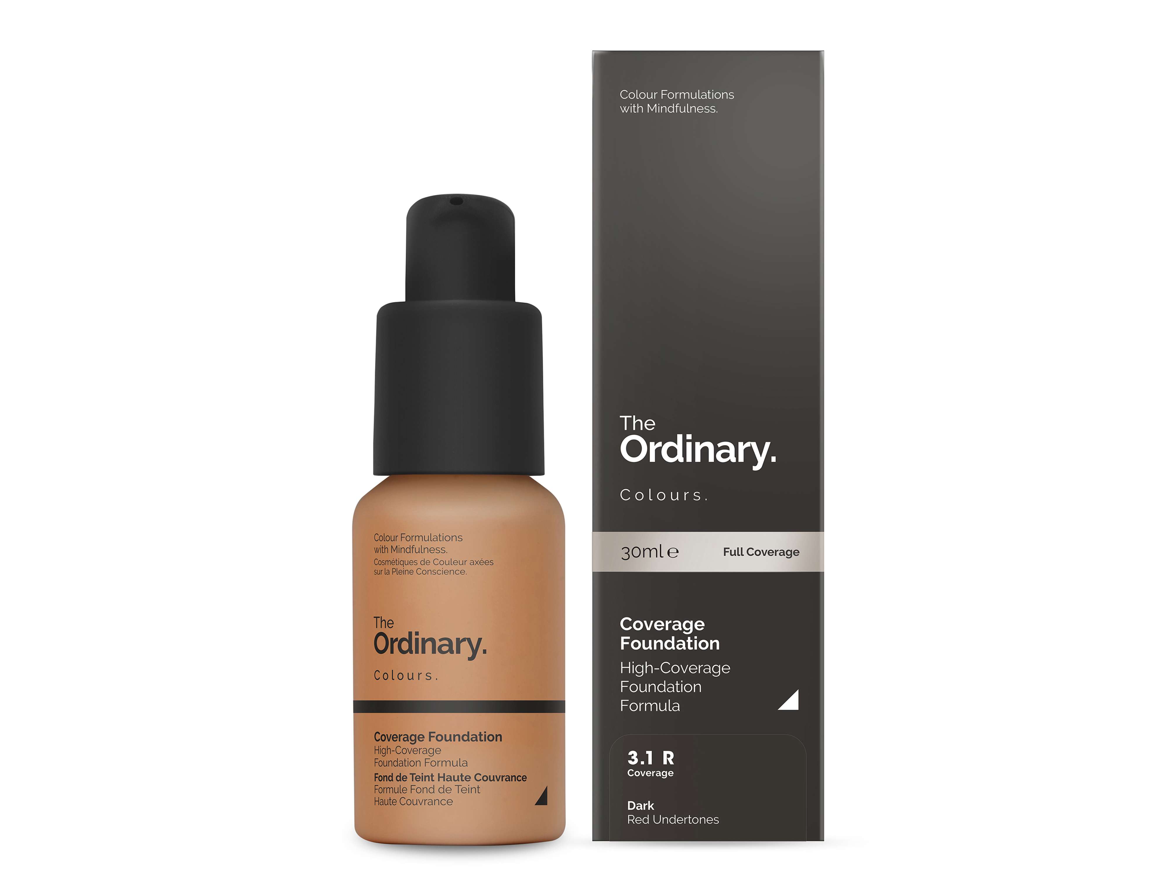 The Ordinary Coverage Foundation, 3.1 R Dark Red, 30 ml