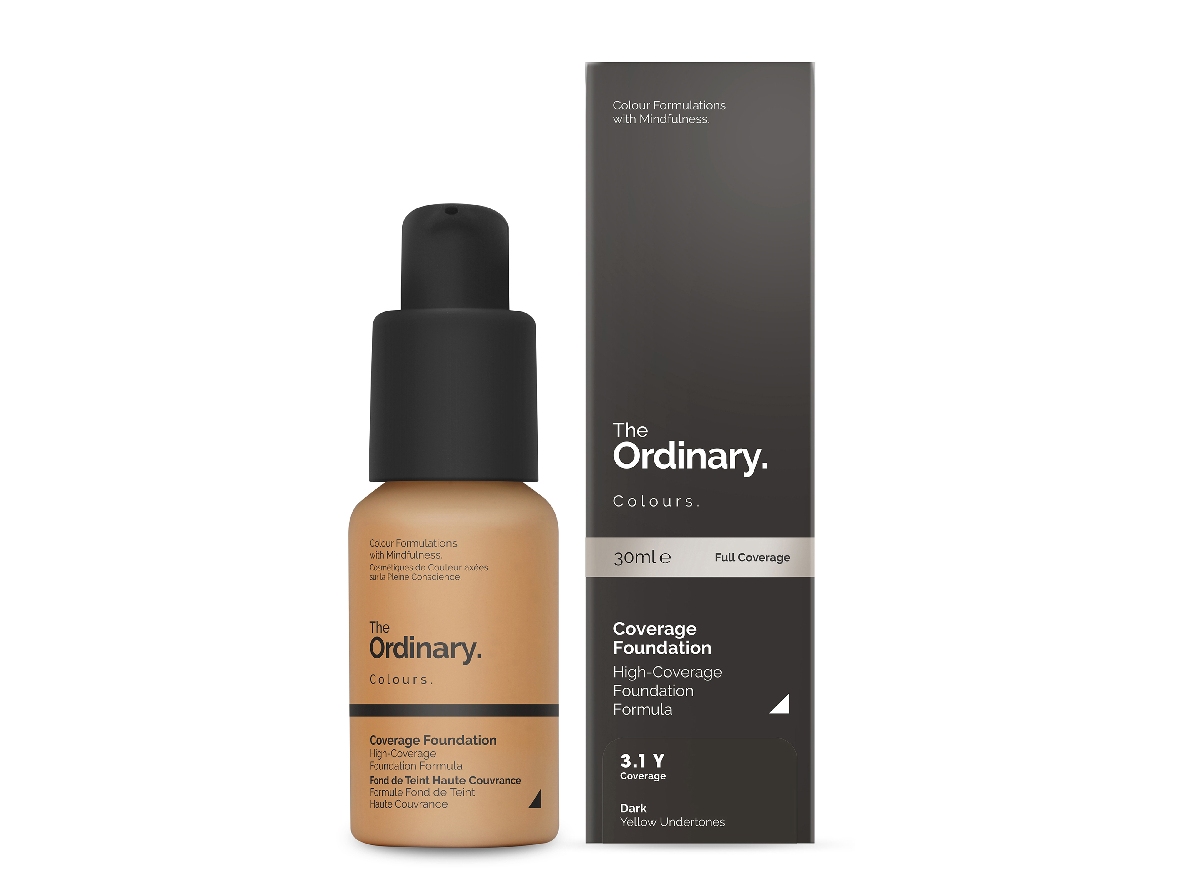 The Ordinary TheOrdinary Coverage Foundation, 3.1 Y Dark Yellow, 30 ml