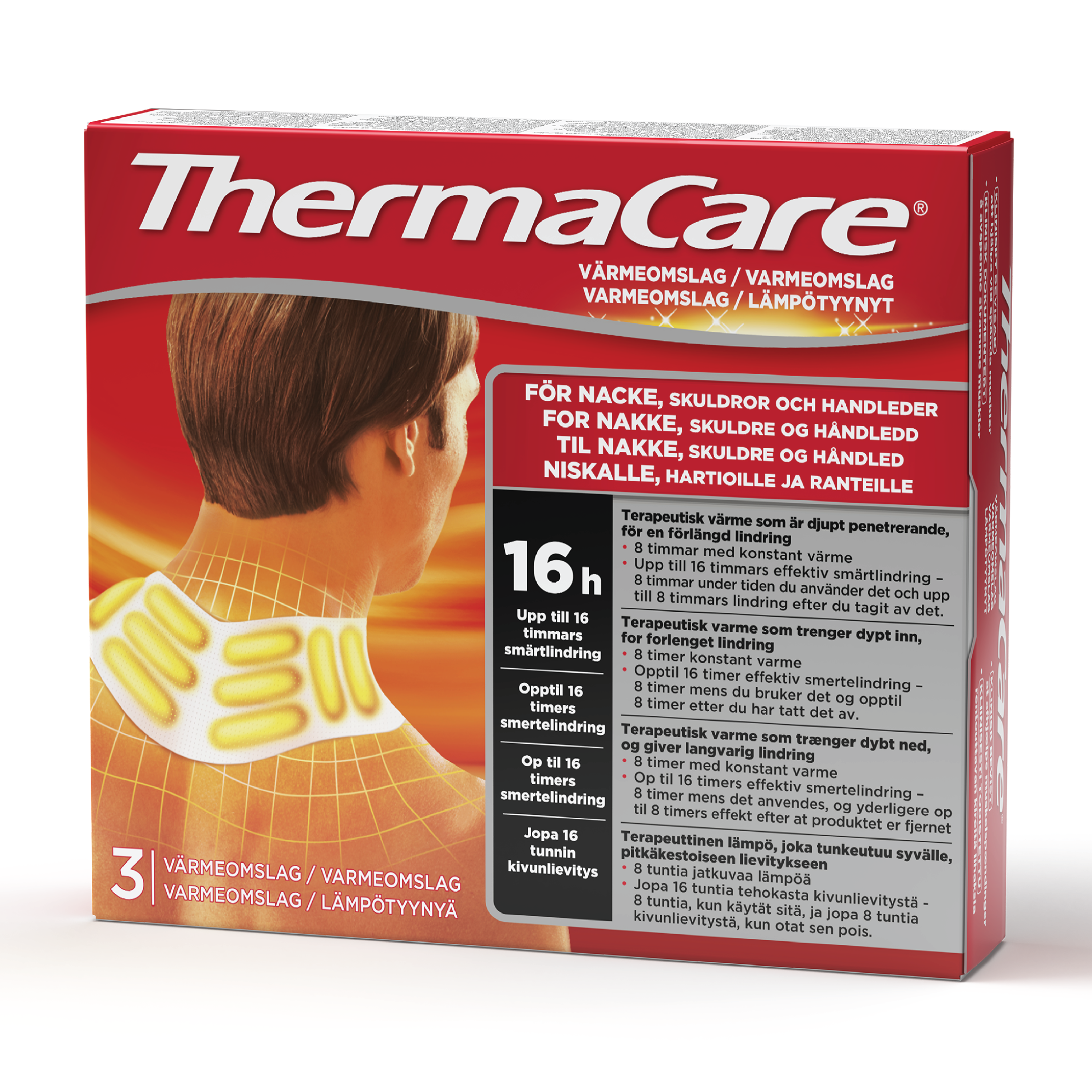 Thermacare Varmepakning nakke/skulder, 3 stk