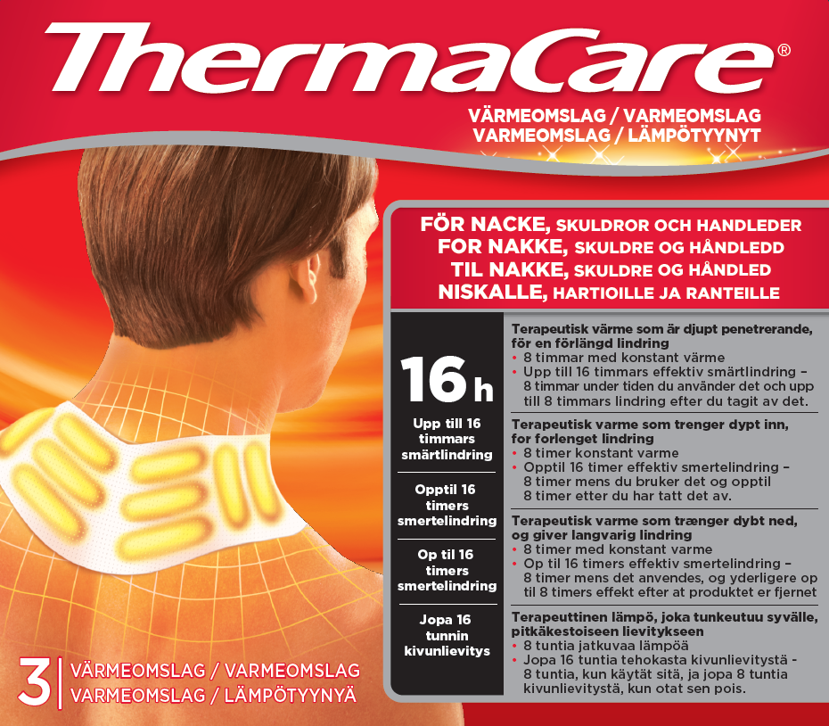Thermacare Varmepakning nakke/skulder, 3 stk.