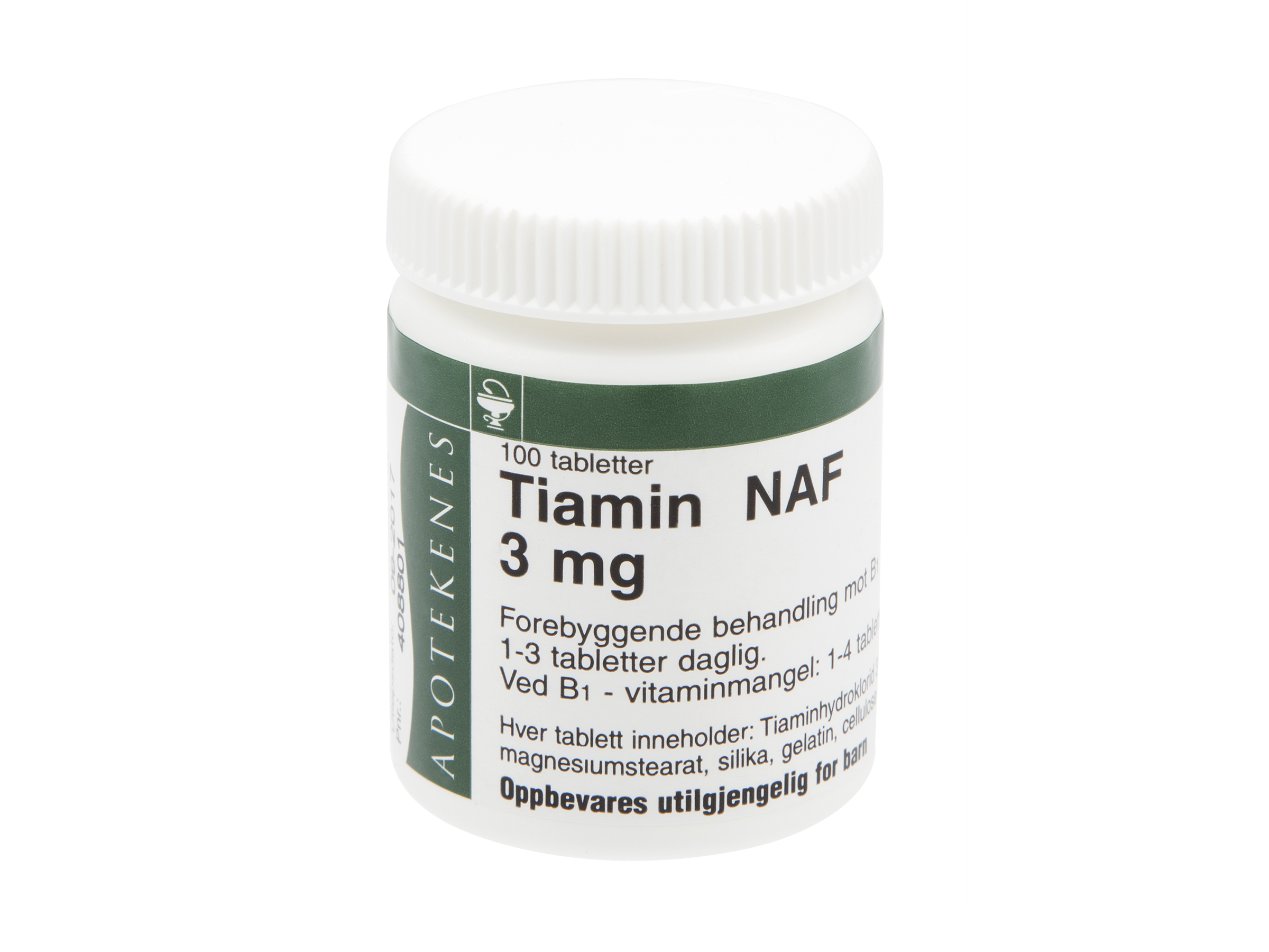 NAF Tiamin NAF 3mg, 100 tabletter
