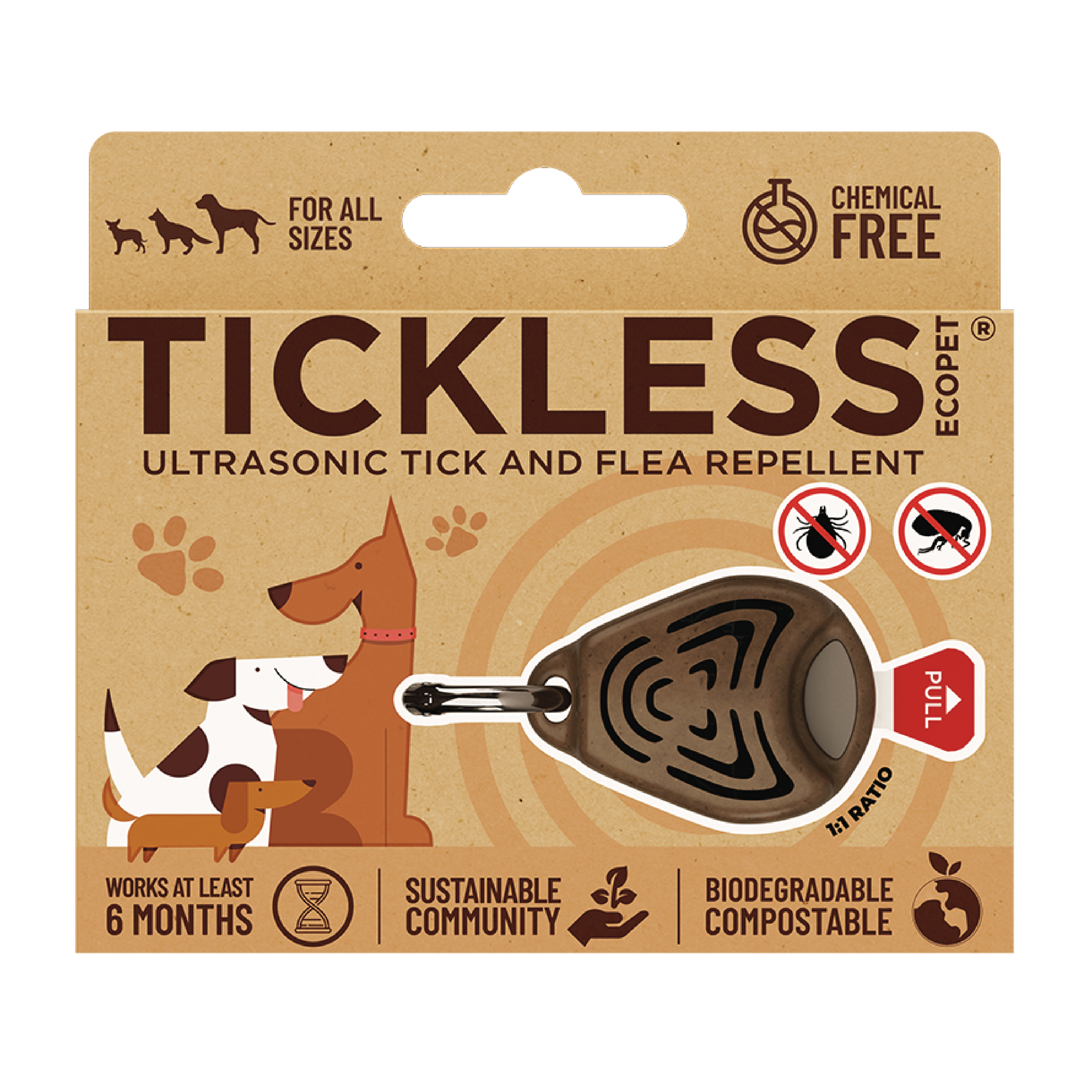 Tickless EcoPet Elektronisk Flåttjager Dyr, 1 stk.