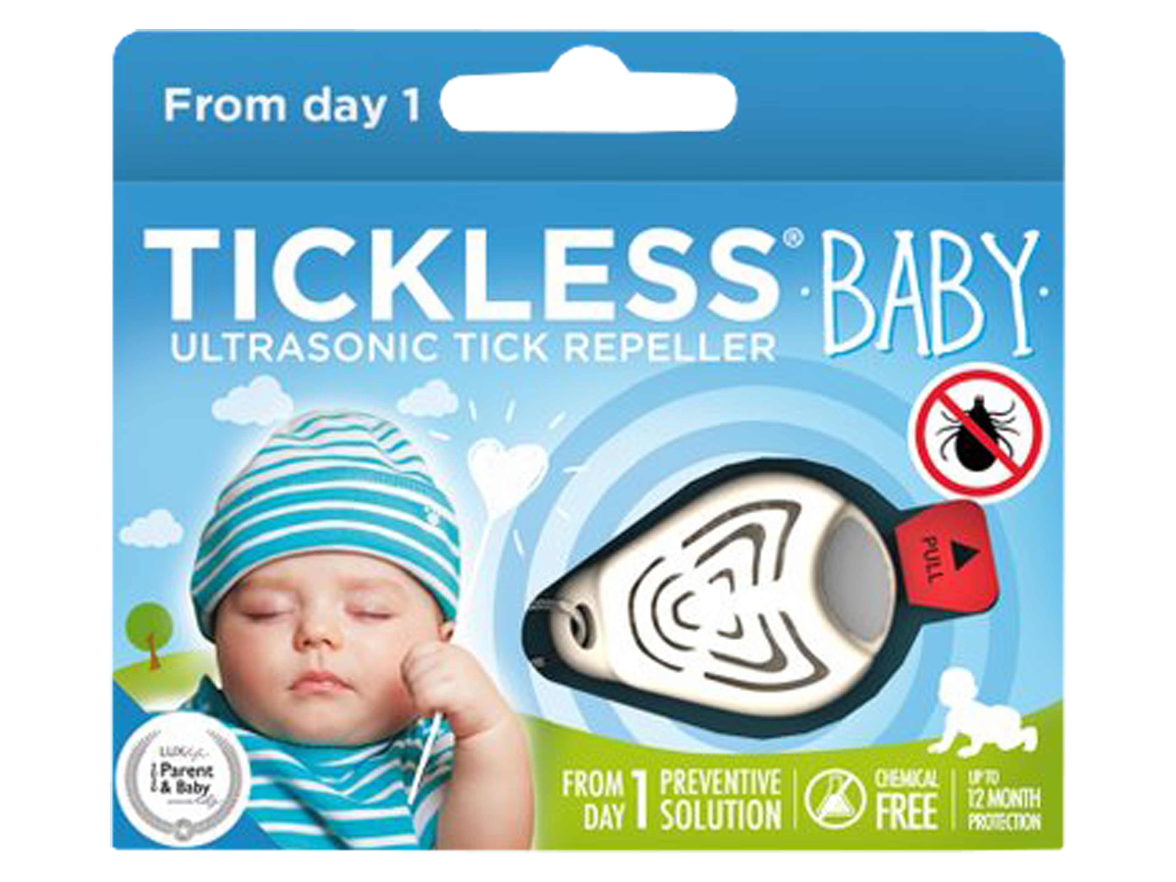 Tickless Baby elektronisk flåttjager, blå, 1 stk.