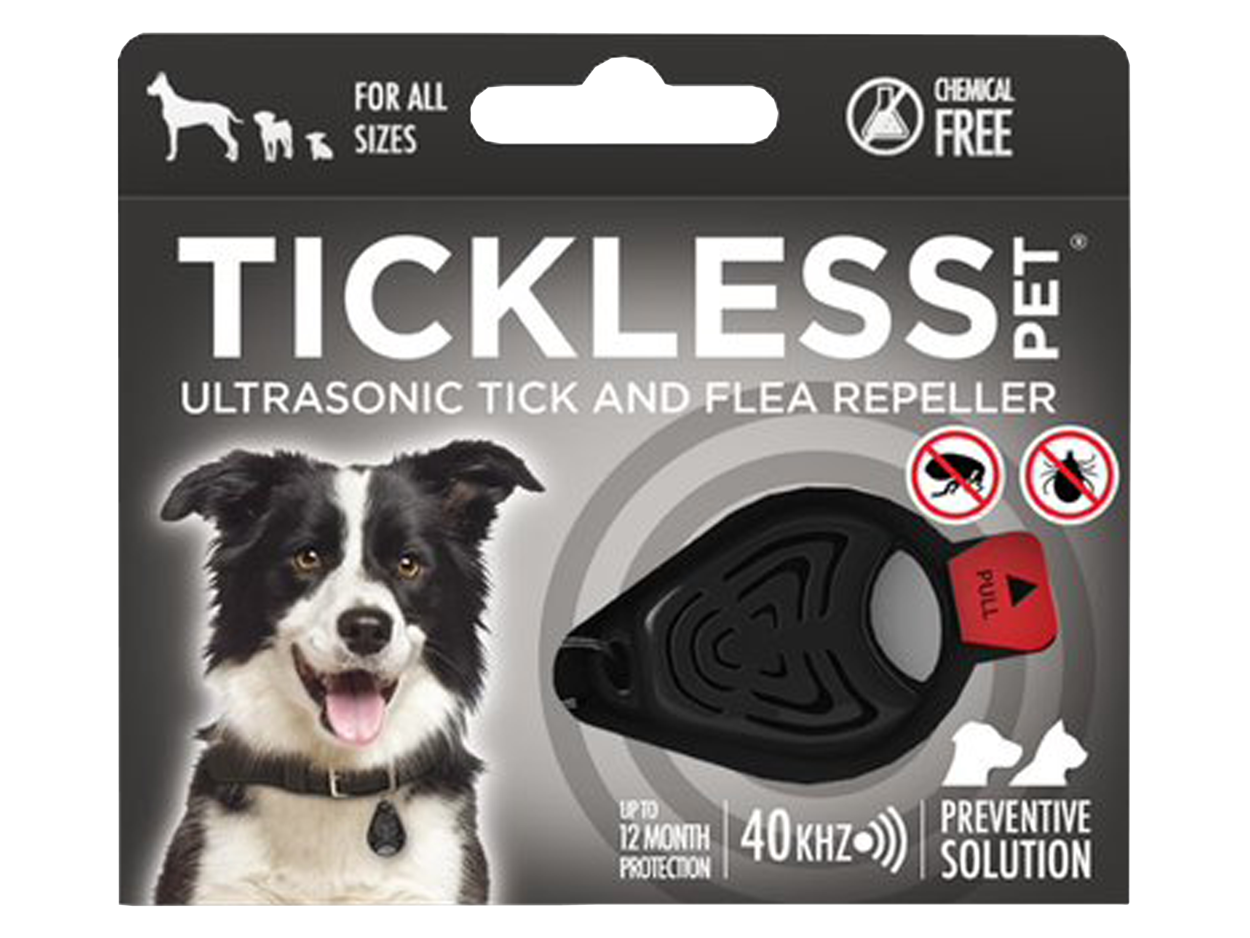 Tickless Pet elektronisk flåttjager, sort, 1 stk.