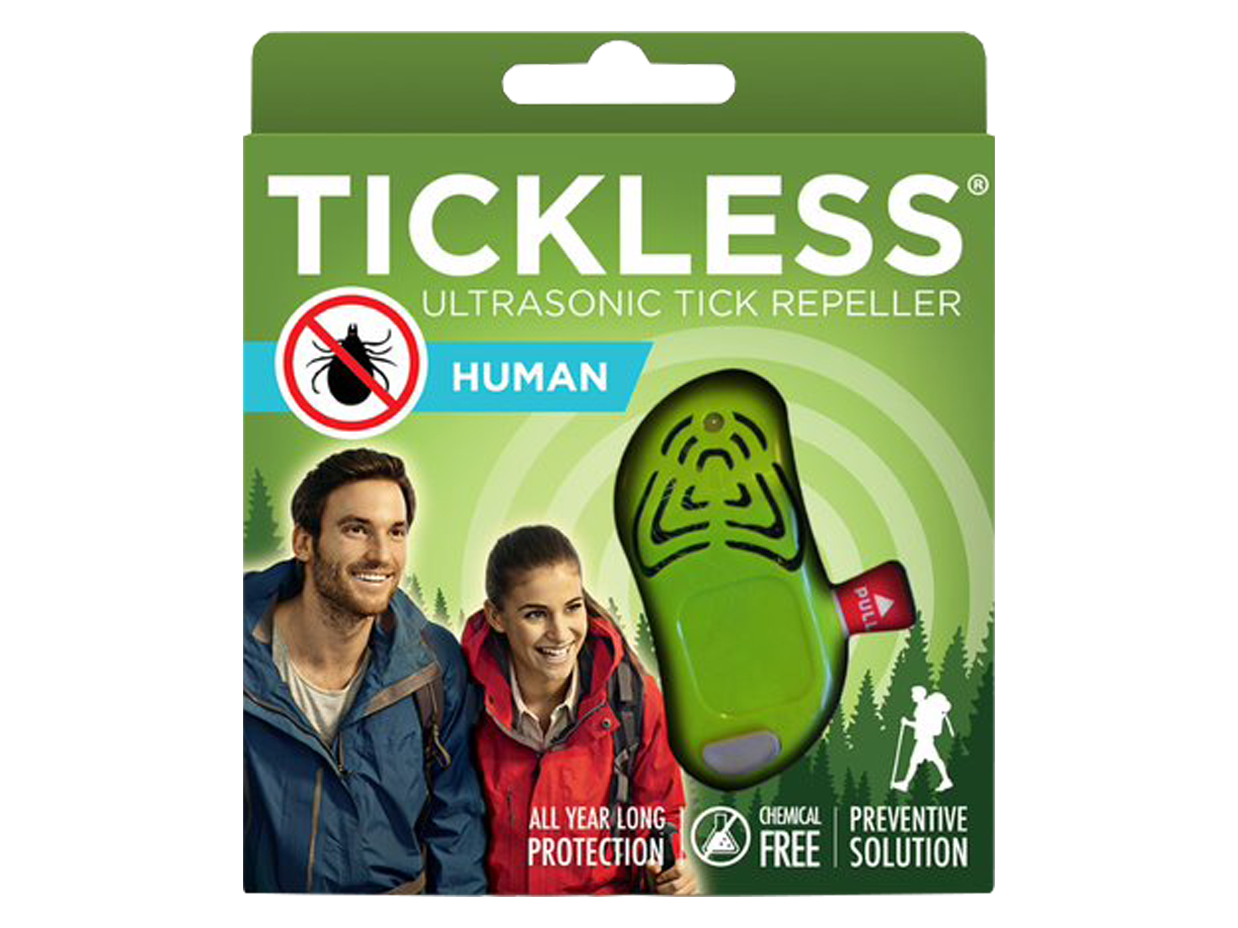 Tickless Human elektronisk flåttjager, grønn, 1 stk.