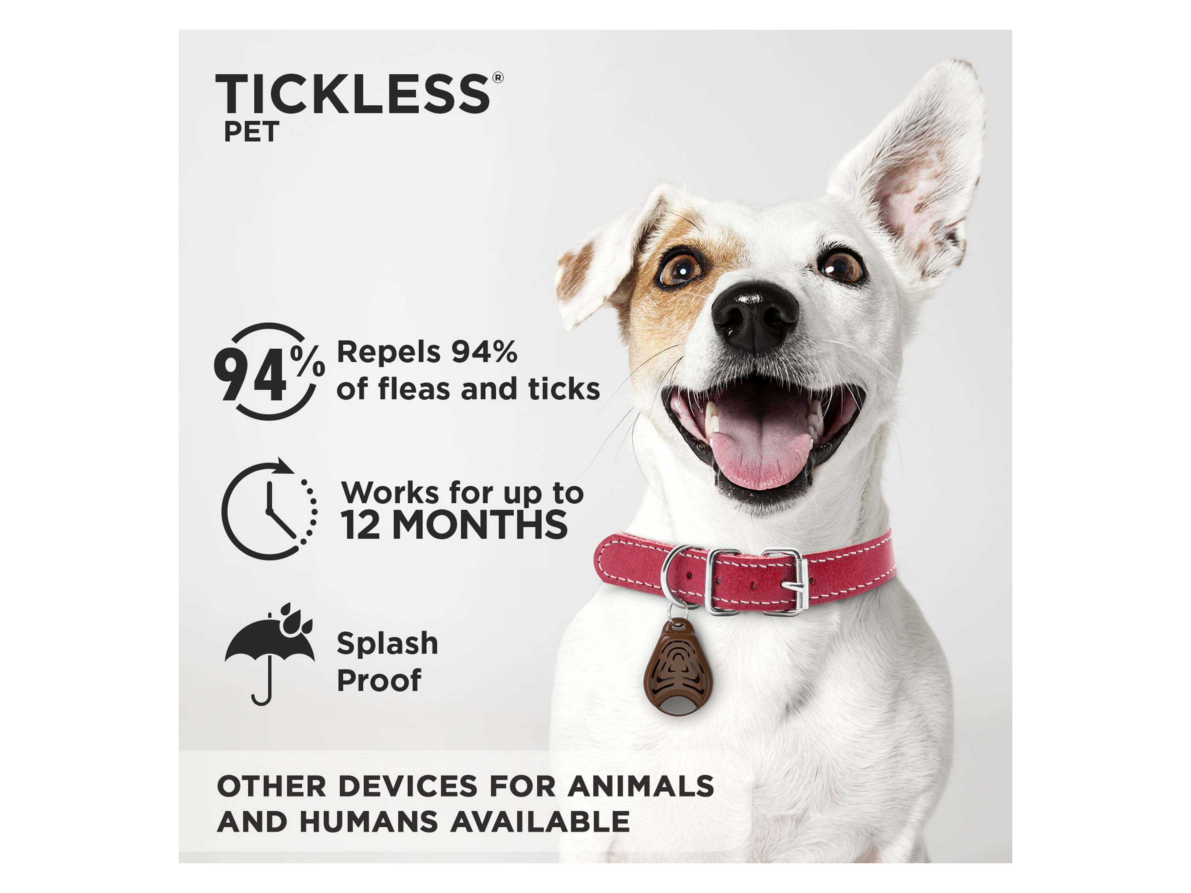 Tickless Pet Elektronisk Flåttjager, Svart, 1 stk.