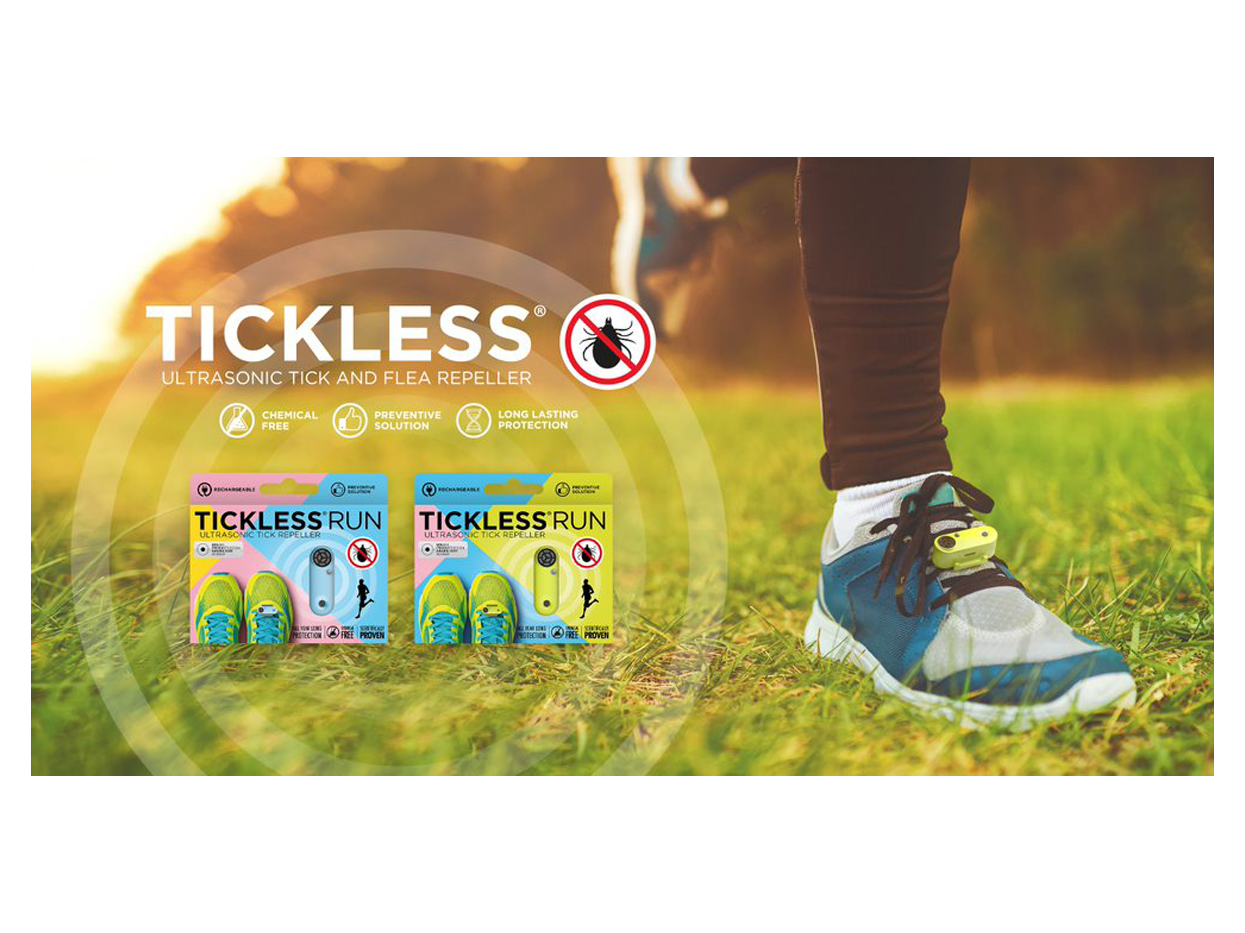 Tickless Run oppladbar elektronisk flåttjager, Grønn, 1 stk.