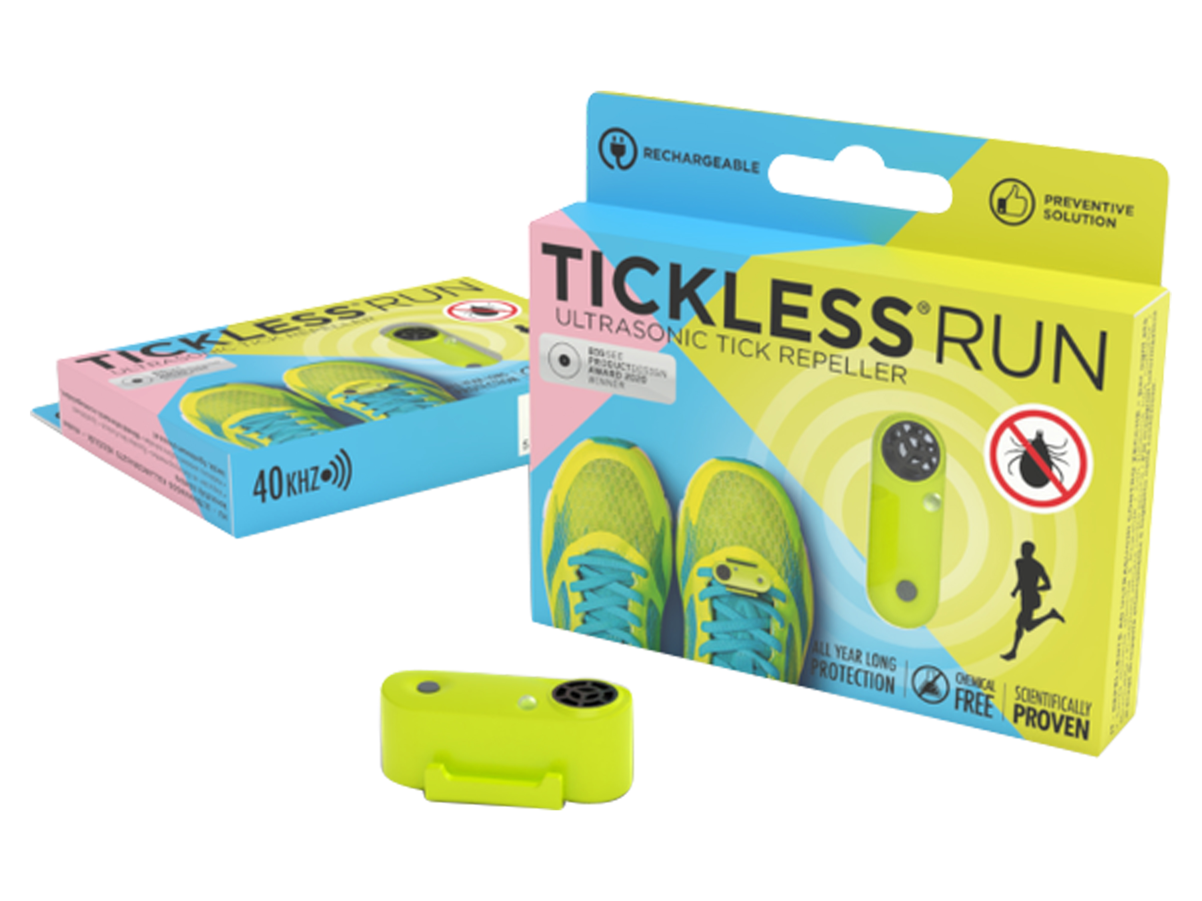 Tickless Run oppladbar elektronisk flåttjager, Grønn, 1 stk.