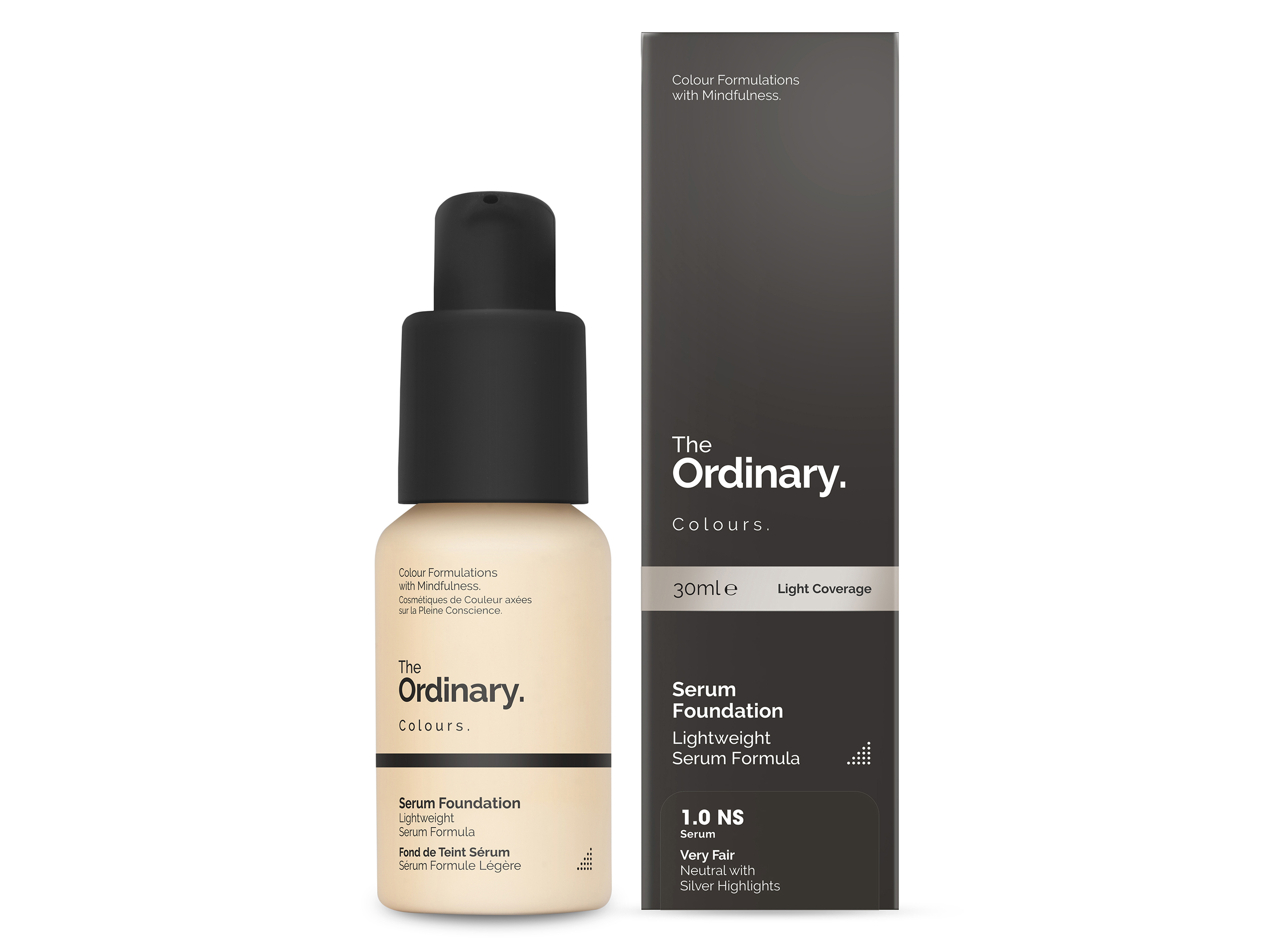 The Ordinary Coverage Foundation, 1.0 NS Very Fair Neutral Silver, 30 ml