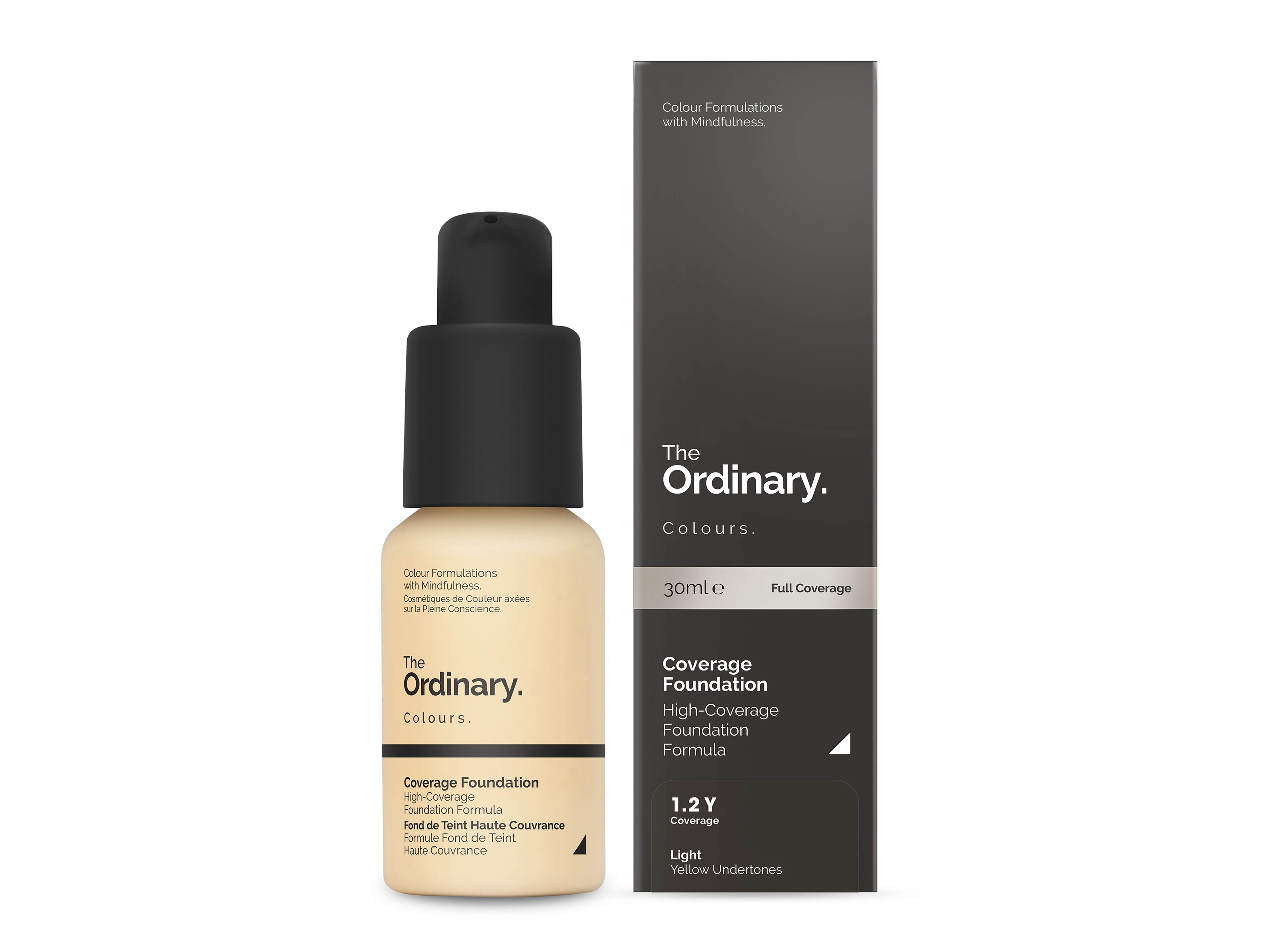 The Ordinary Coverage Foundation, 1.2 Y Light Yellow, 30 ml