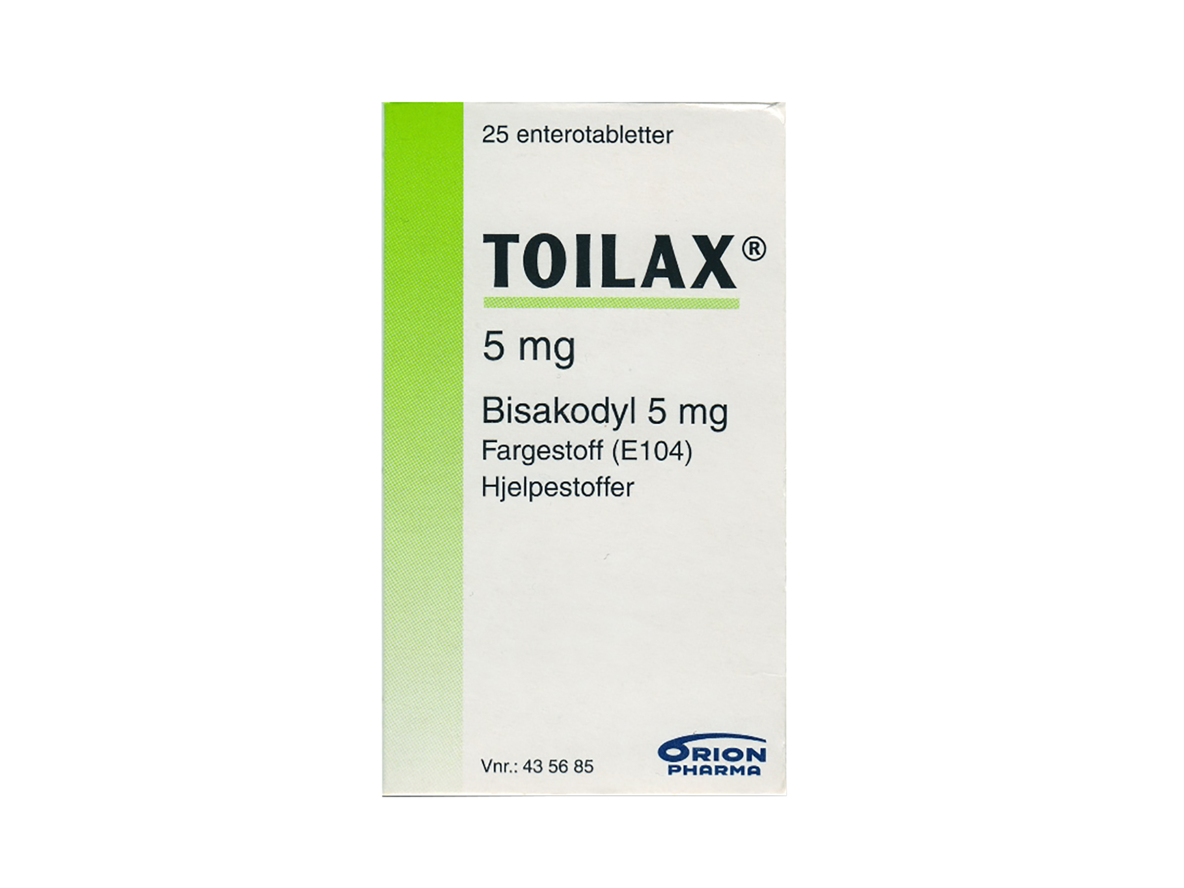 Toilax Enterotabletter 5mg, 25 stk. på brett