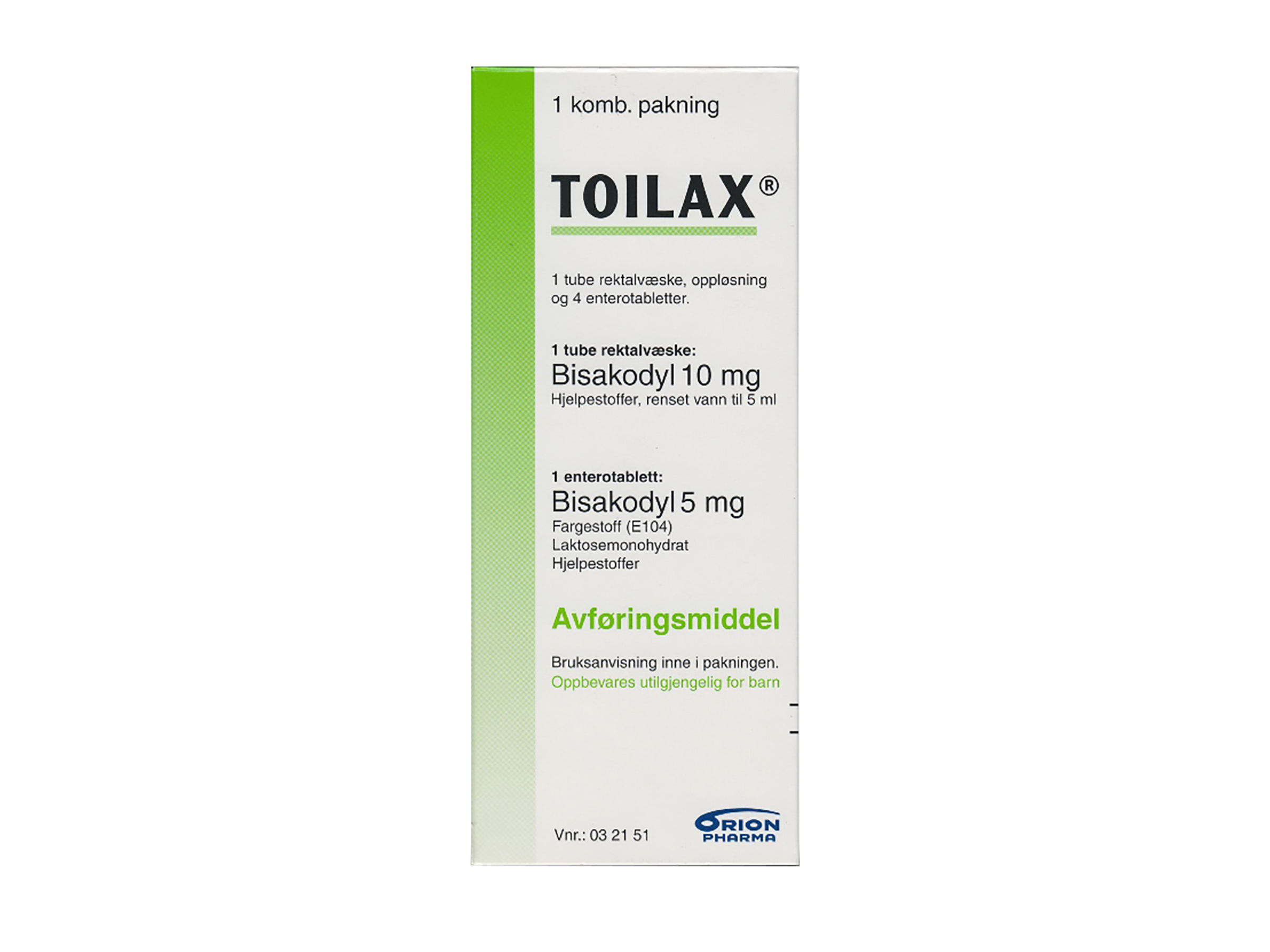 Toilax Enterotabletter 5mg + rektalvæske 10mg/ml, 4+1 stk.