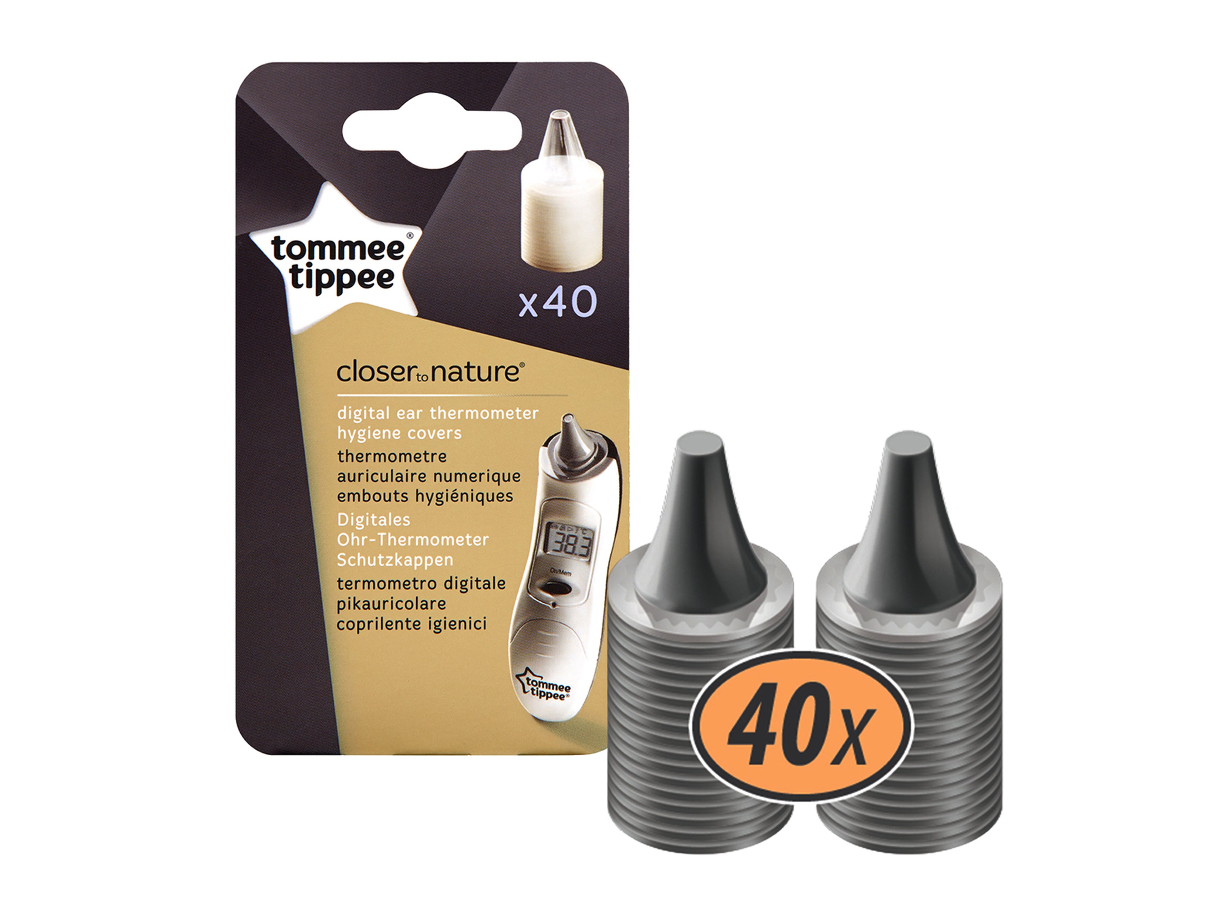 Tommee Tippee Hygienetrekk til Øretermometer, 40 stk