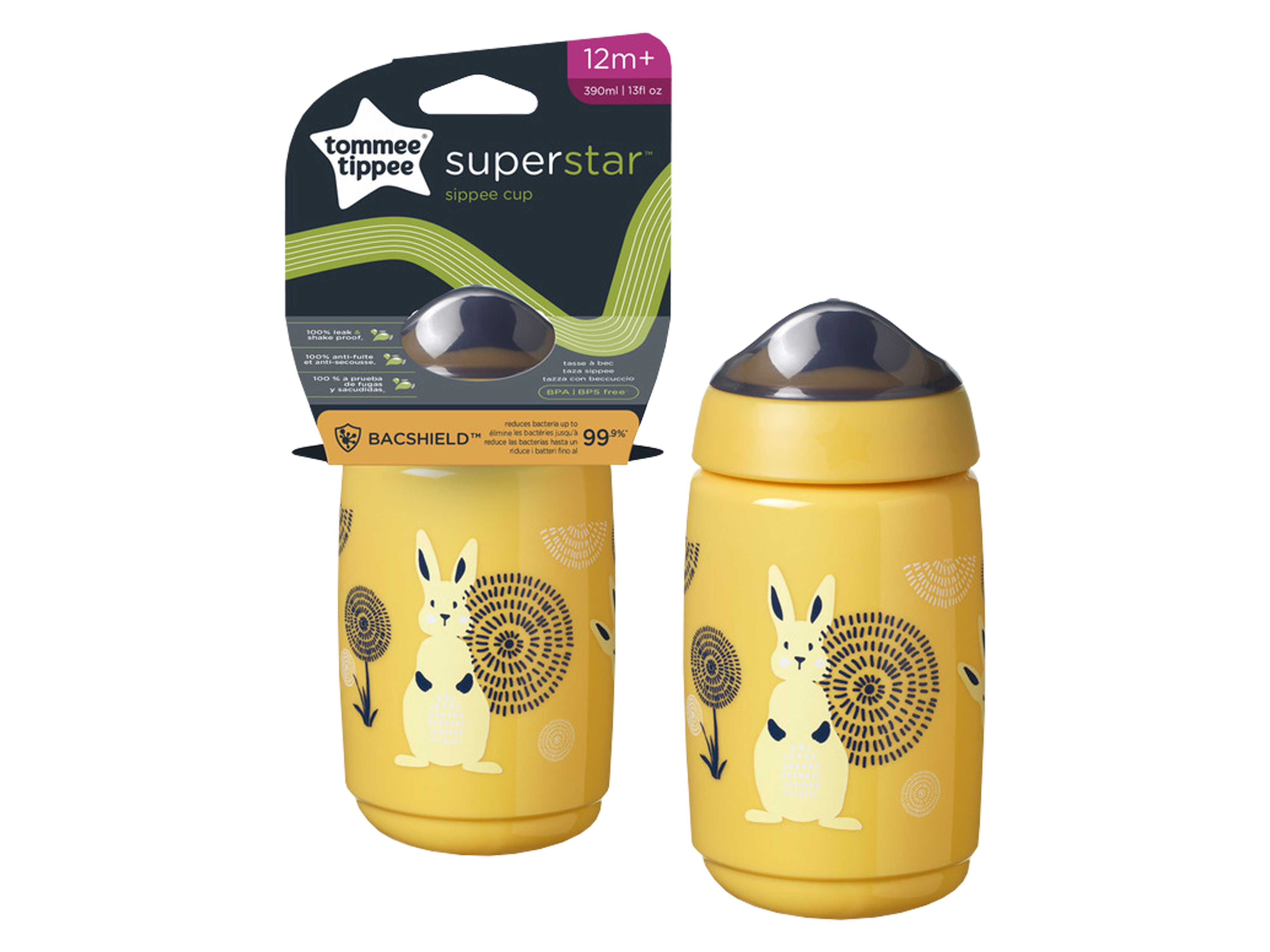 Tommee Tippee Superstar Sippee Cup 12md+, gul, 1 stk.