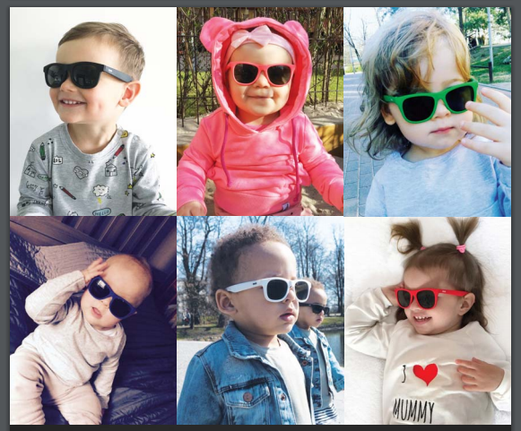 Tootiny Classic solbriller, 0–3 år, sort, 1 stk.