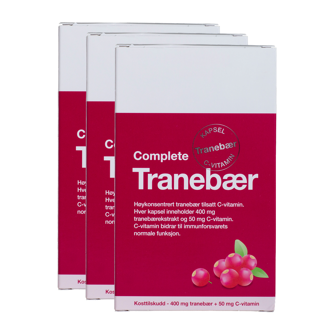 Tranebær & C-vitamin kapsler x3