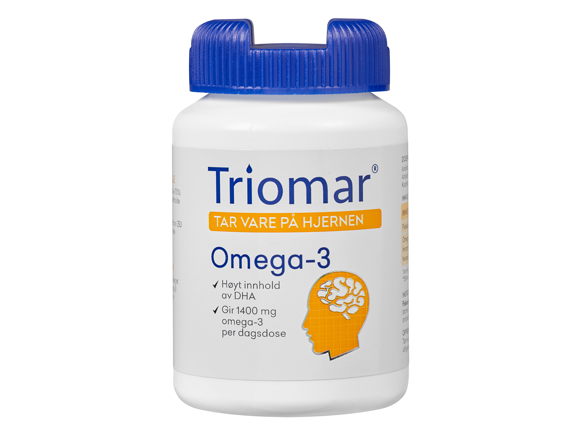 Triomar Hjerne Omega-3 kapsler, 80 stk.