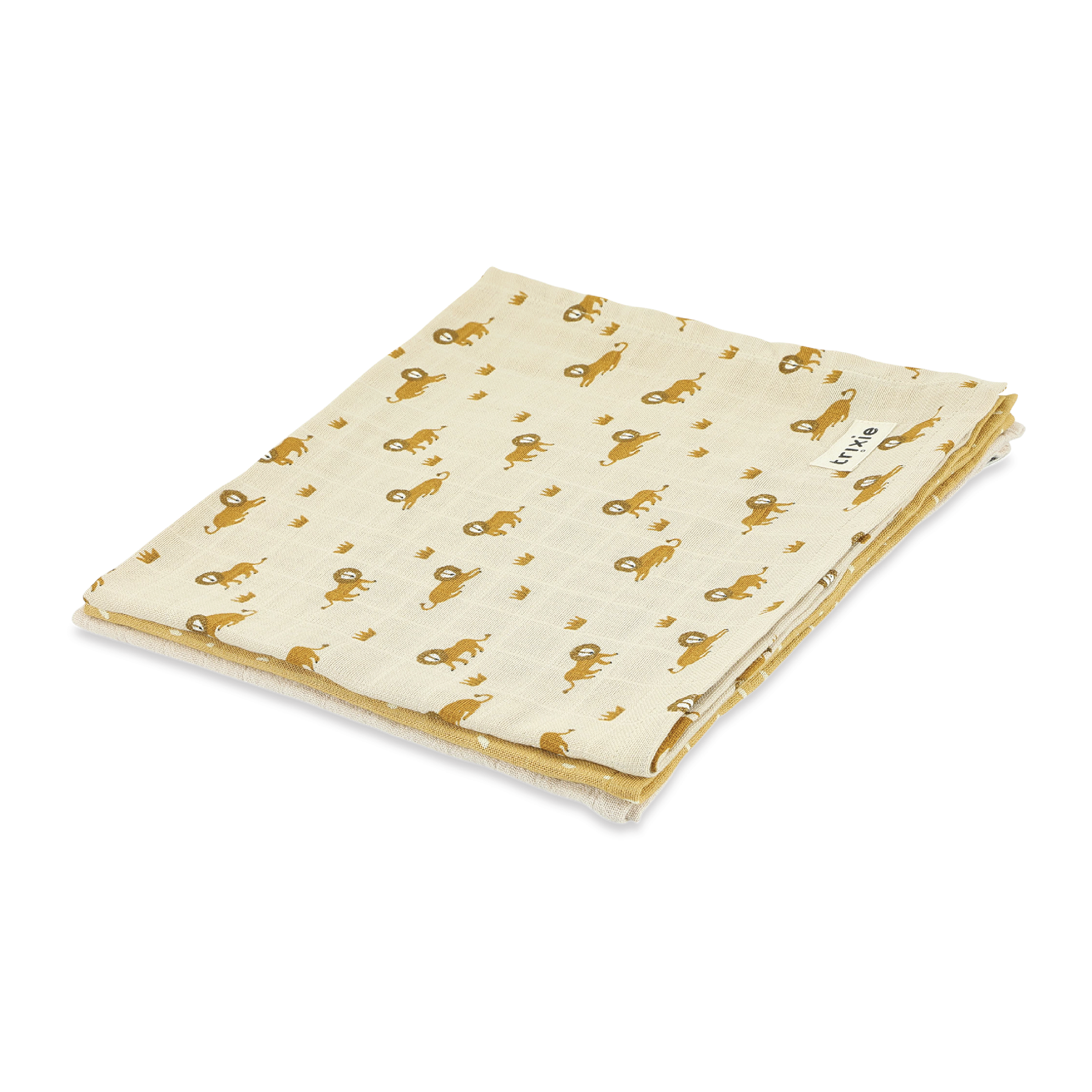 Trixie Musselinkluter Lively Lion, Beige/gul, 3 stk.