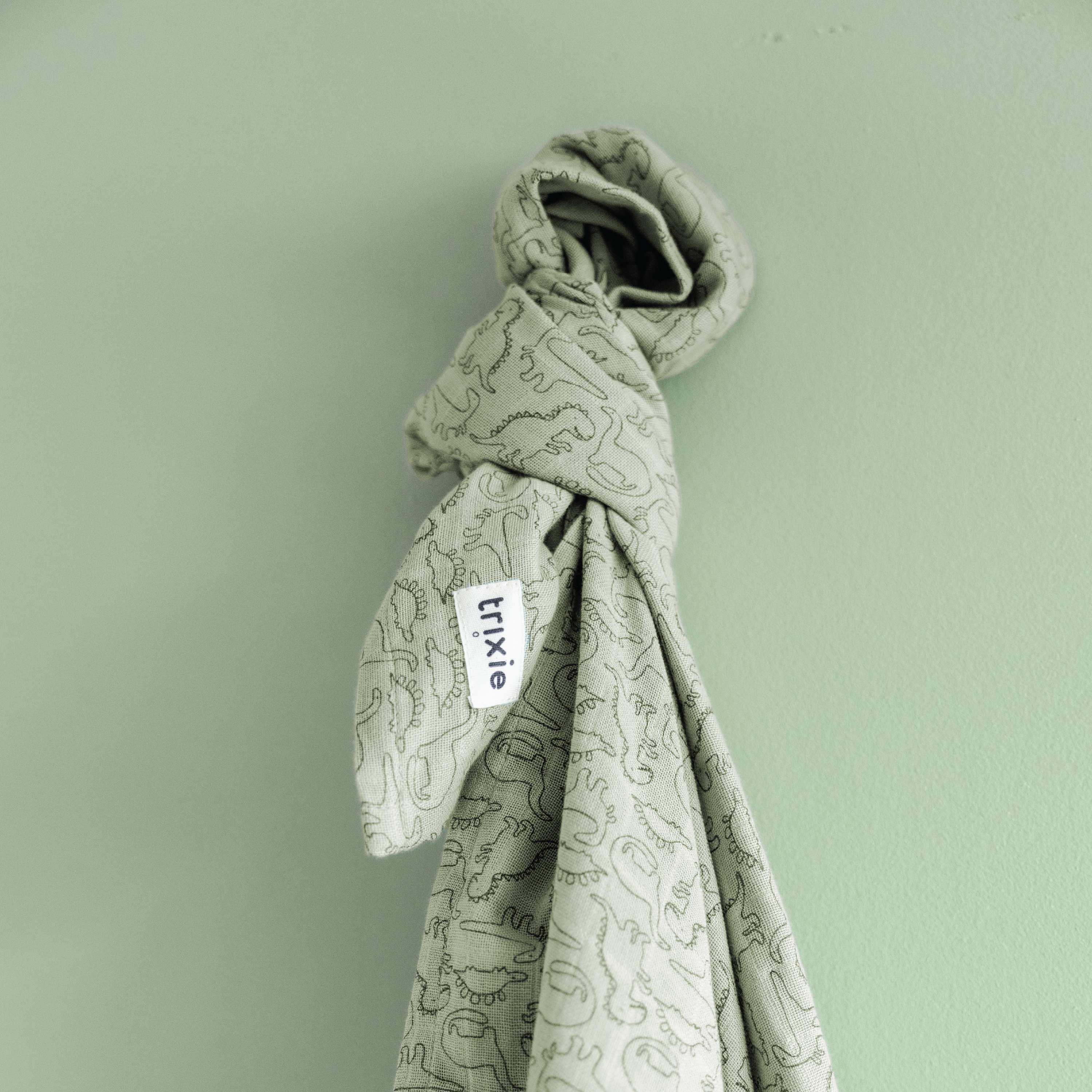 Trixie Musselinpledd Daring Dino, Grønn, 1 stk.