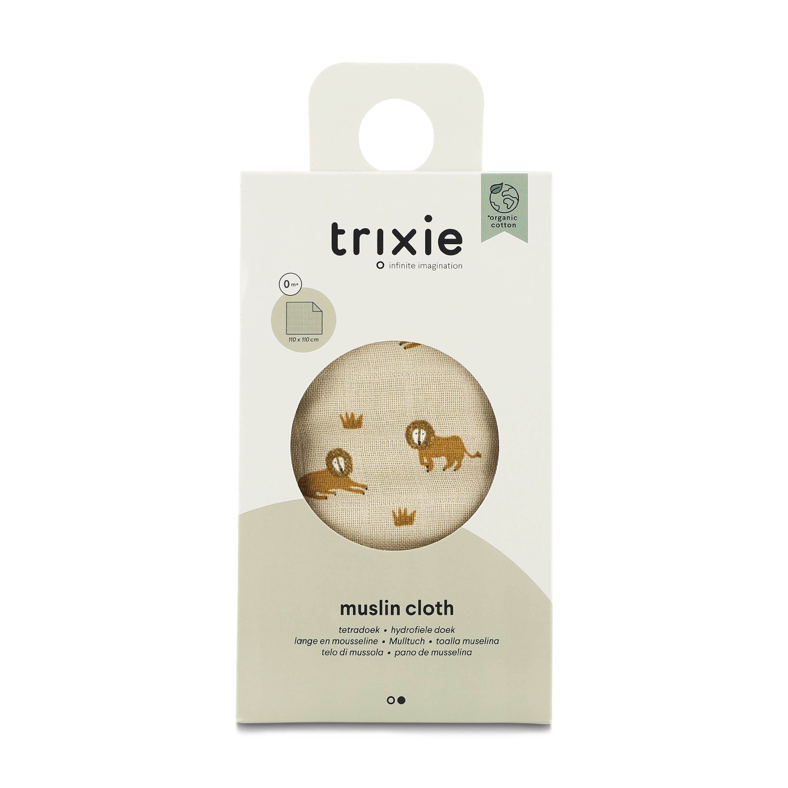 Trixie Musselinpledd Lively Lion, Beige, 1 stk.