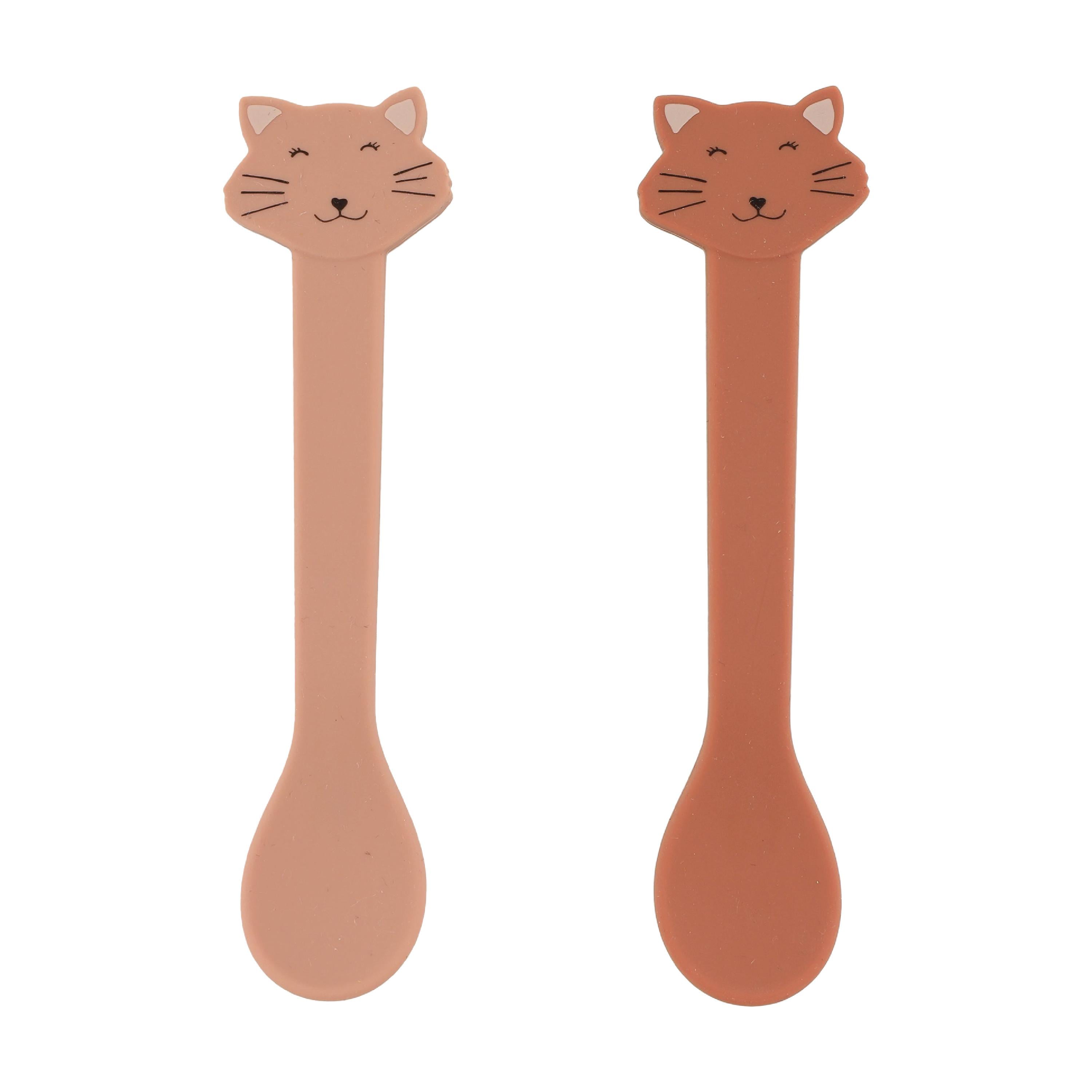 Skjeer i silikon Mrs. Cat, Rosa, 2 stk.