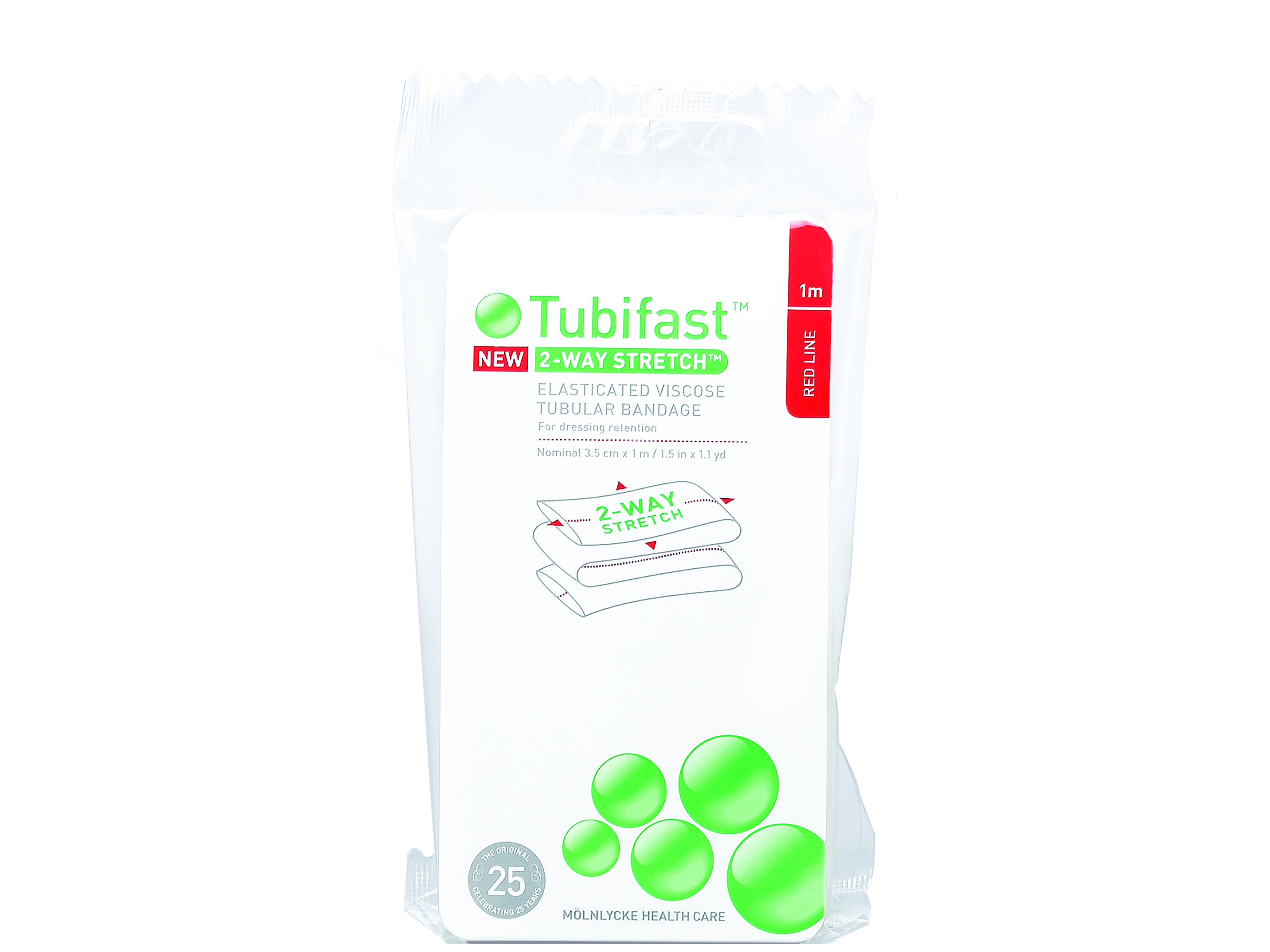 Tubifast 3,5cm x 1m Rød, 1 stk - Førstehjelp - Farmasiet.no