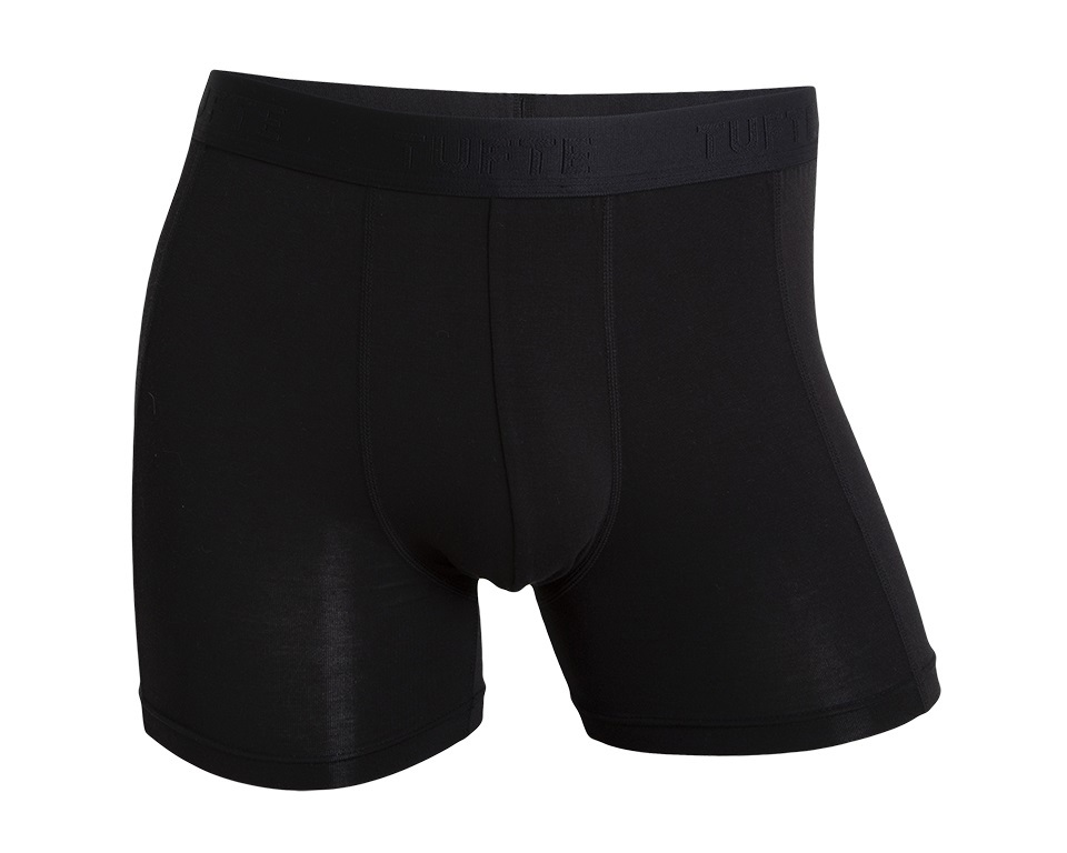 Tufte Boxer Men Black Embossed Logo, 1 stk.