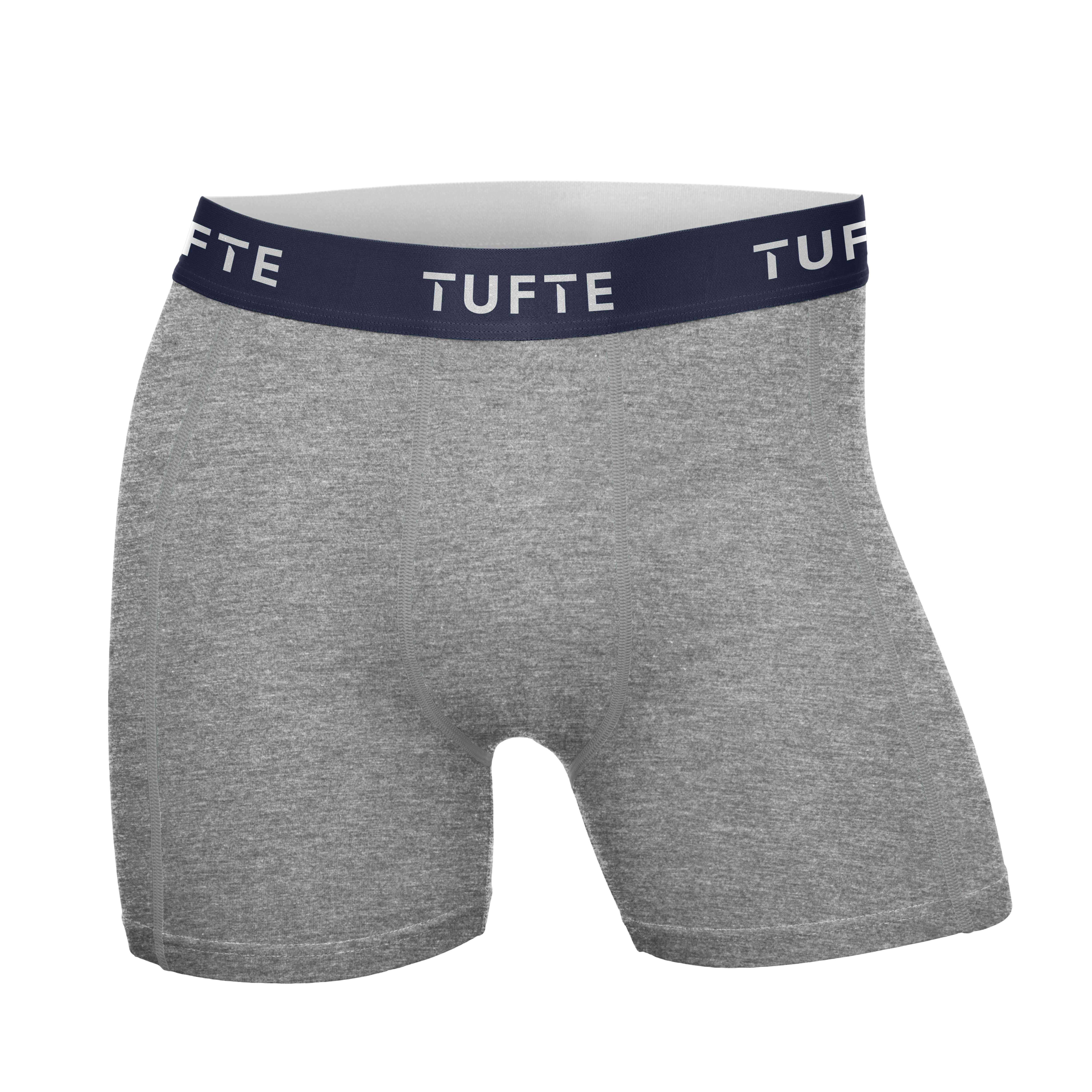 Tufte Boxer Brief Men, Grey/Blue, Herreboxer i softboost materiale, str S, 1 stk.