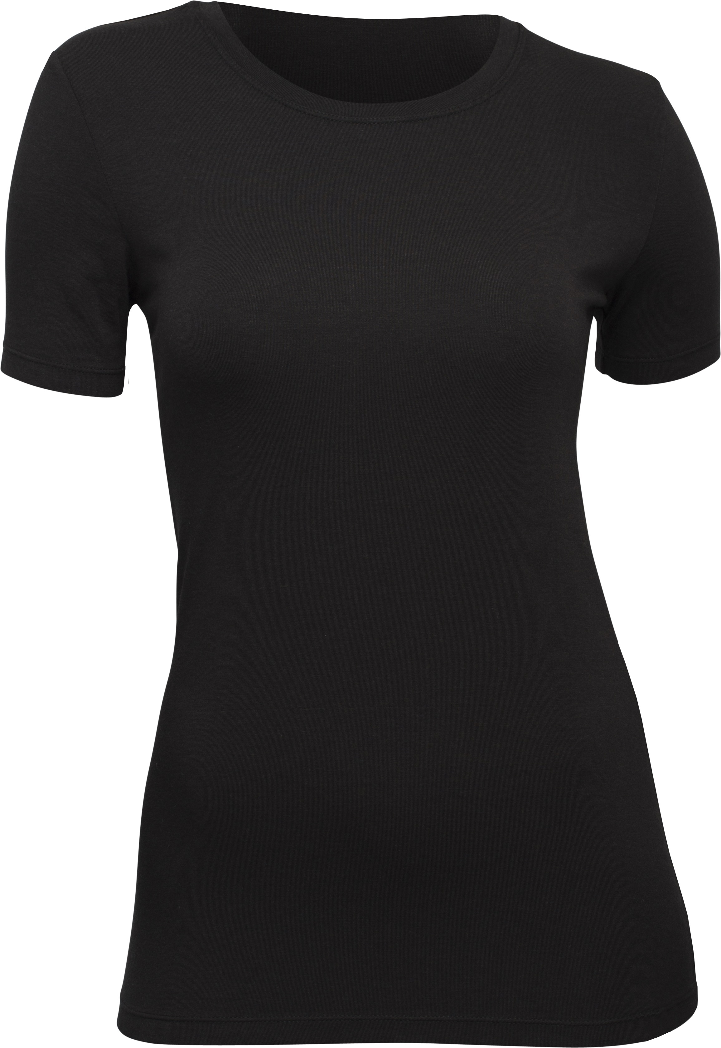 Tufte Crew Neck Tee woman Black, Black Beauty/Phantom, L, 1 stk.