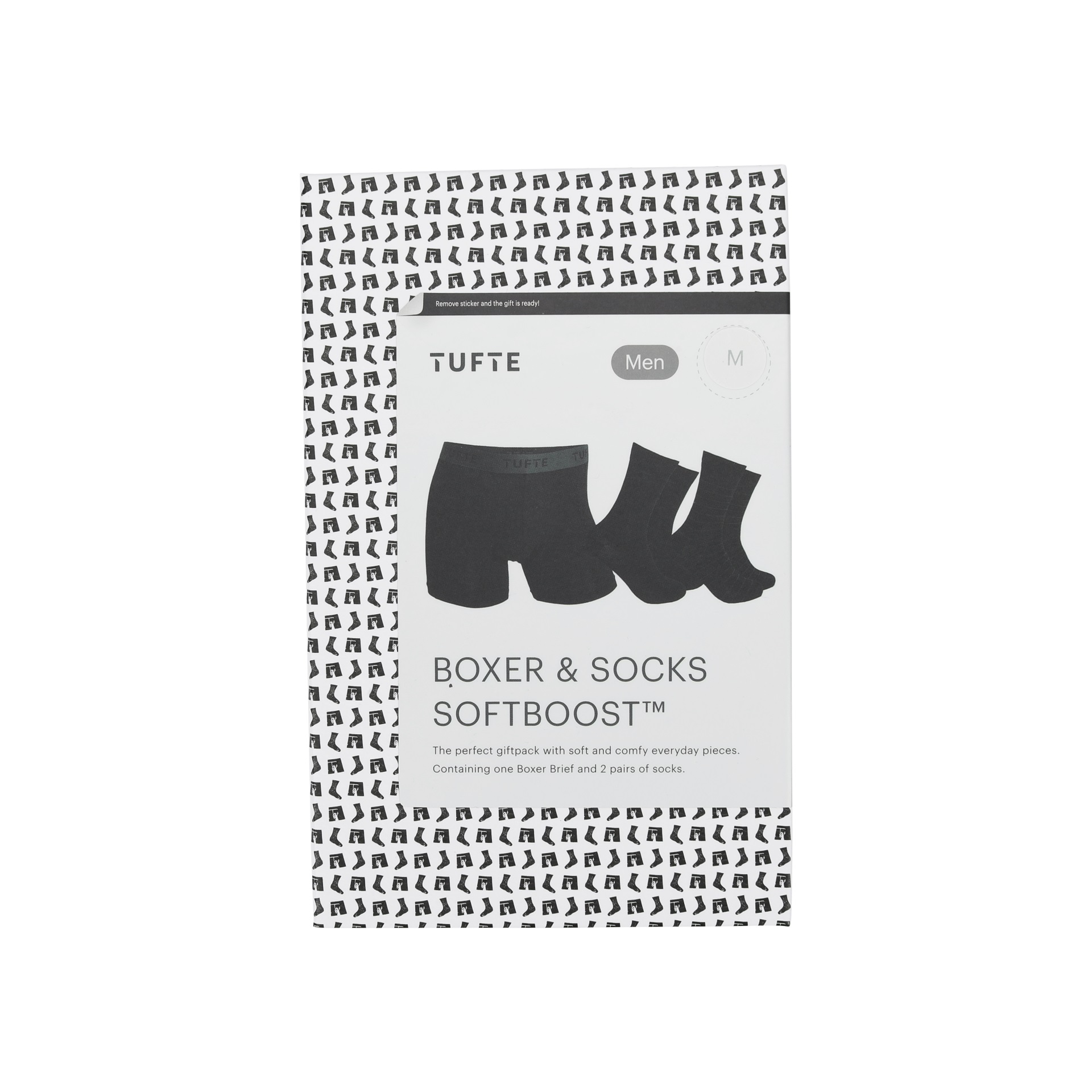 Tufte Men Gift Boxer/Socks, Deep Forest, 1 stk.