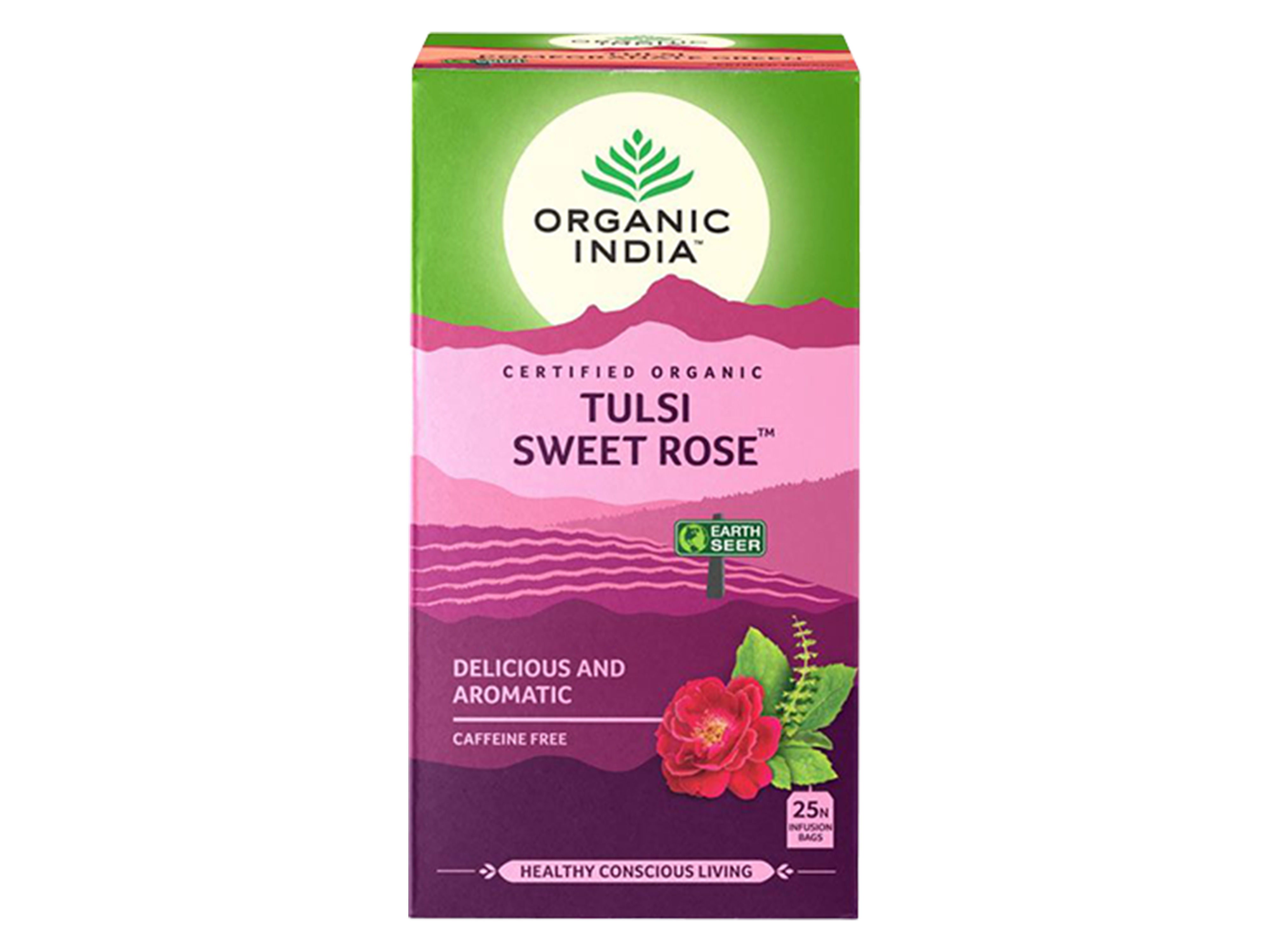 Tulsi Sweet Rose, Te med søt rose, 25 poser