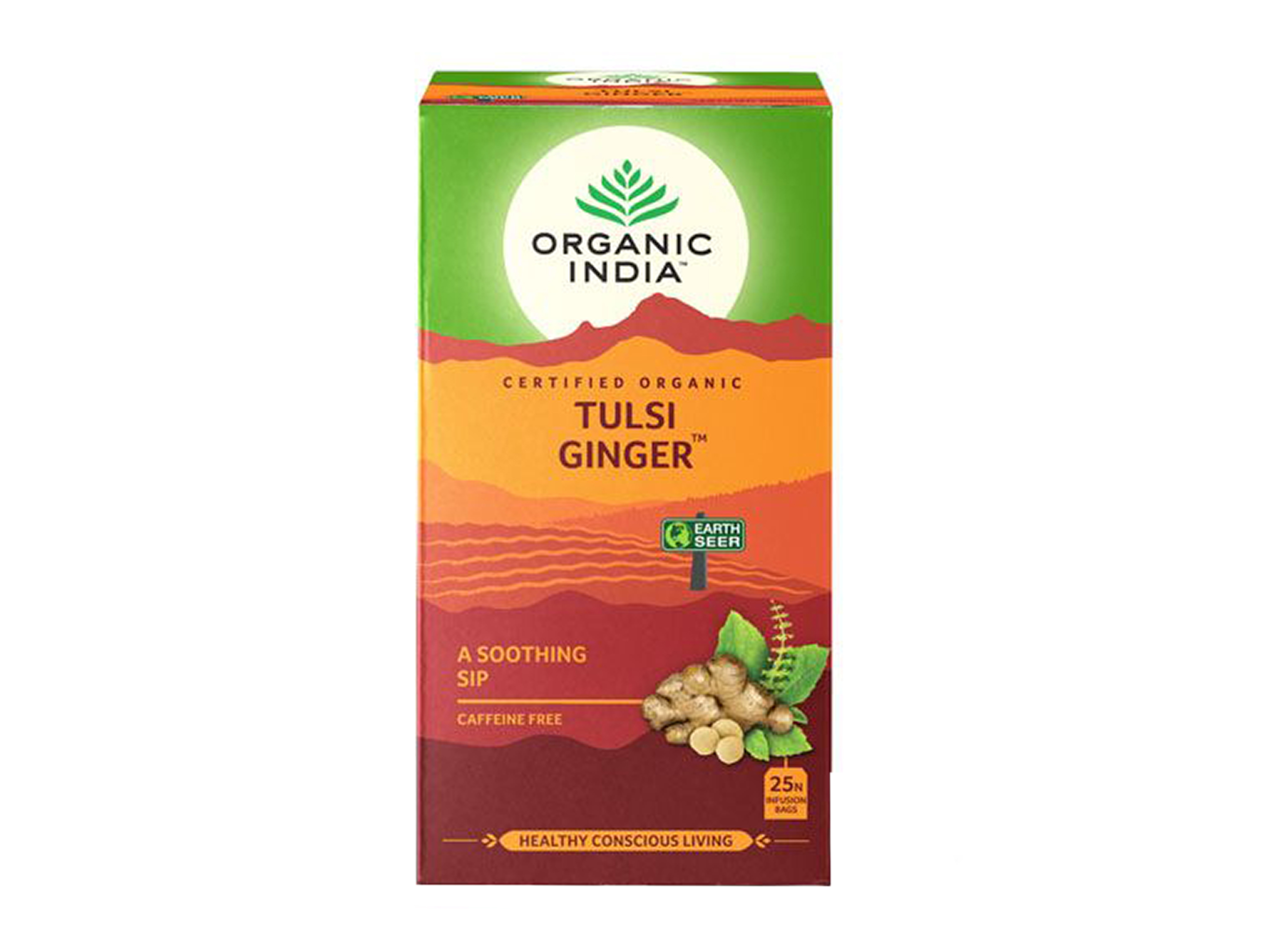 Tulsi Tulsi Ginger, Te, Ingefær, 25 poser