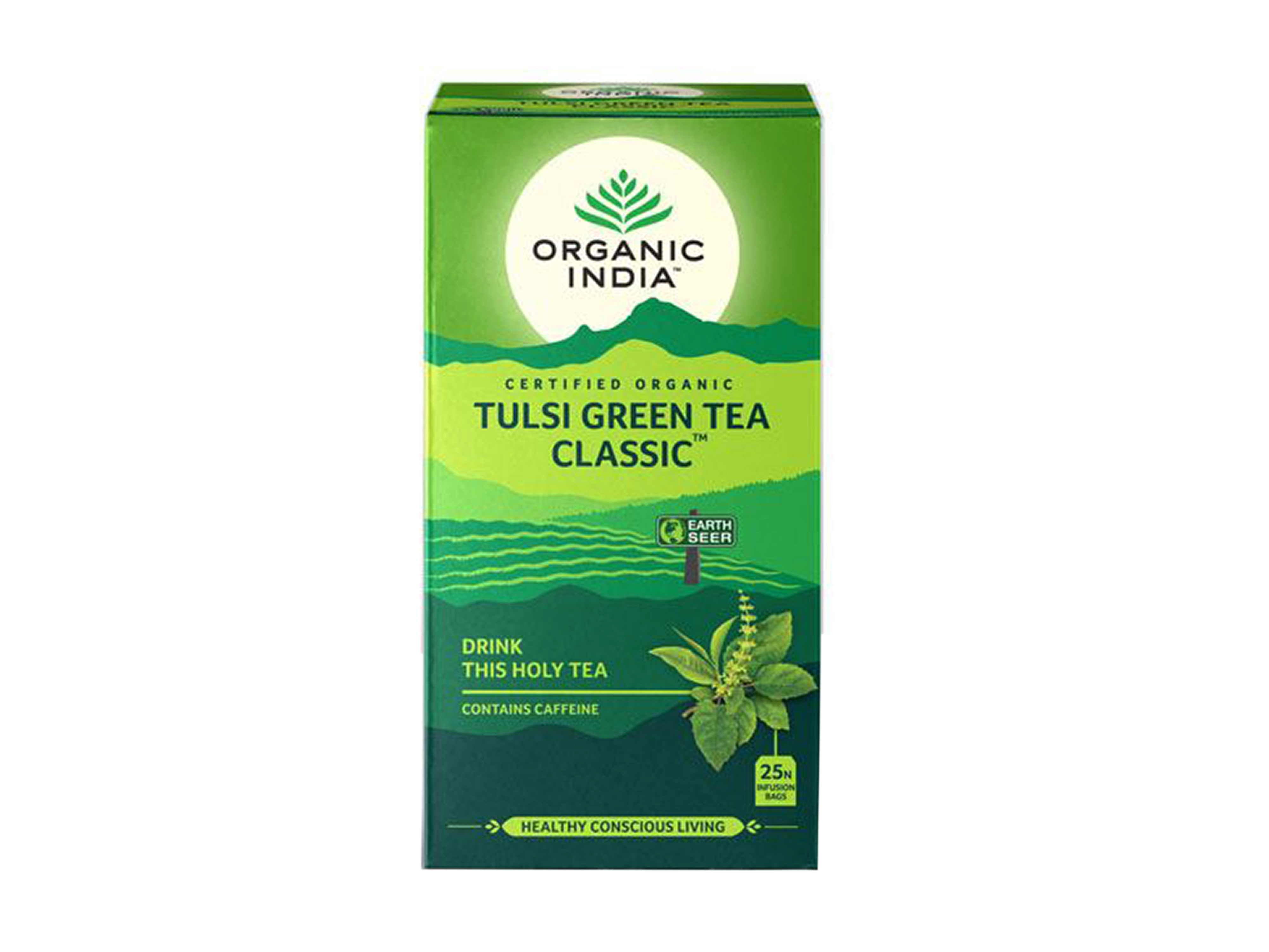 Tulsi Tulsi Green Tea Classic, Klassisk Grønn Te, 25 poser