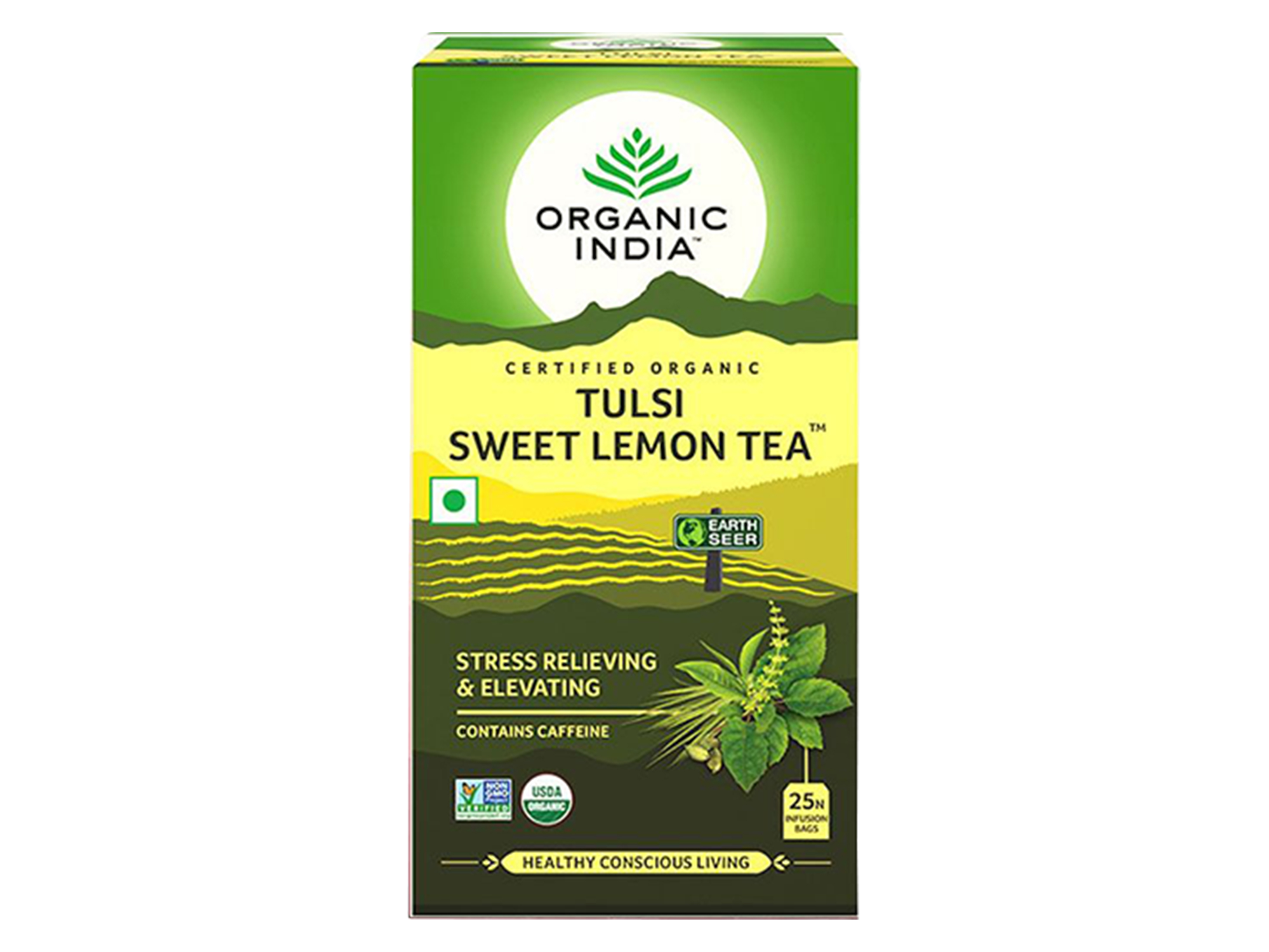 Tulsi Tulsi Sweet Lemon Tea, Te med søt sitron, 25 poser
