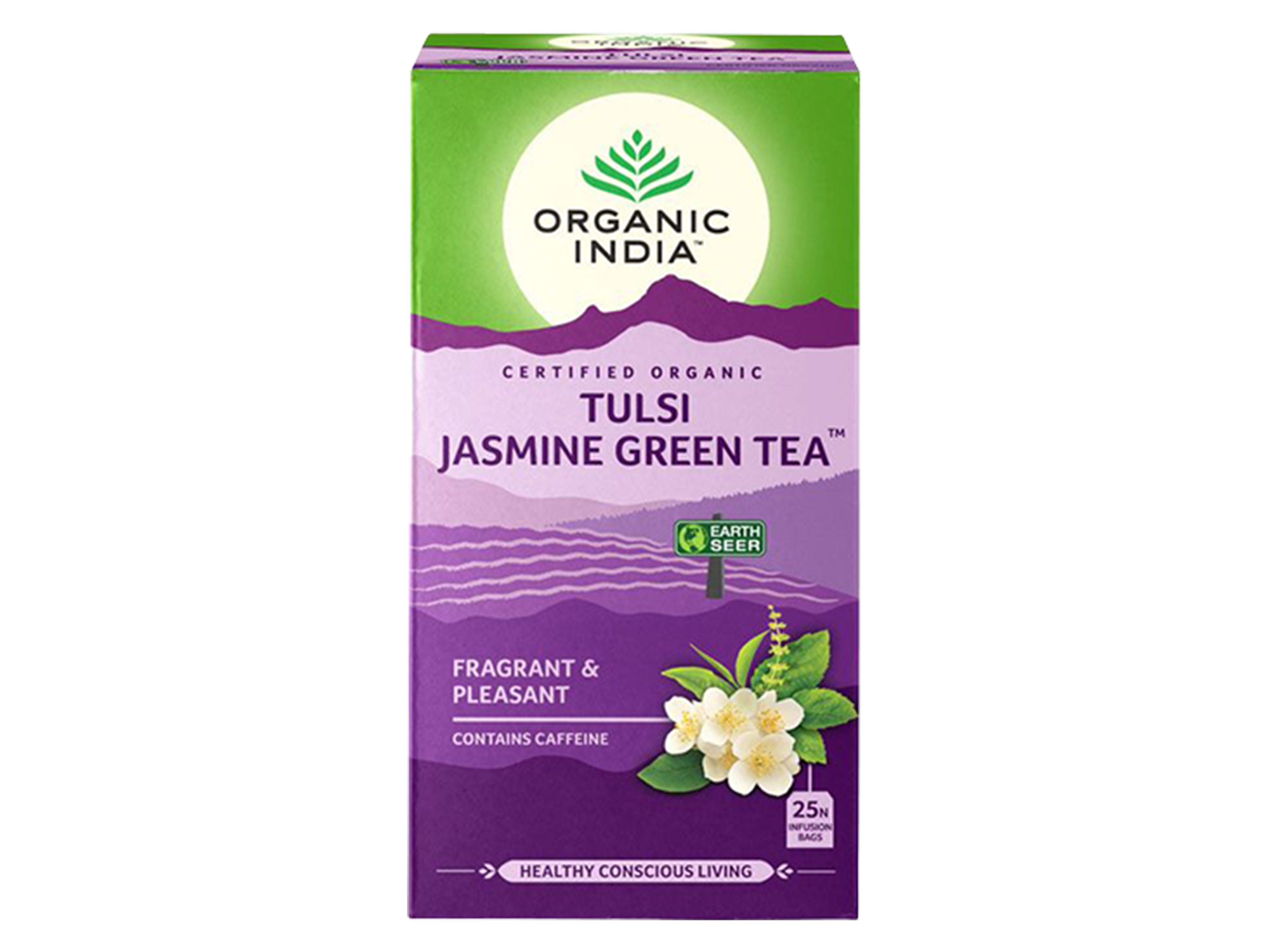 Tulsi Tulsi Tulsi Jasmine Green Tea, Grønn te m/ Jasmin, 25 poser