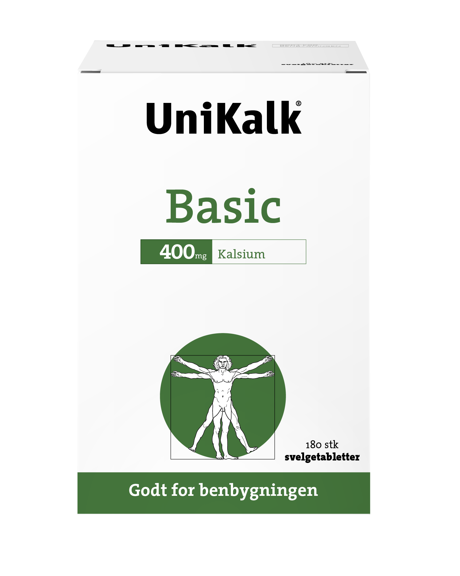 Unikalk Basic Tabletter 400 mg, 180 stk.
