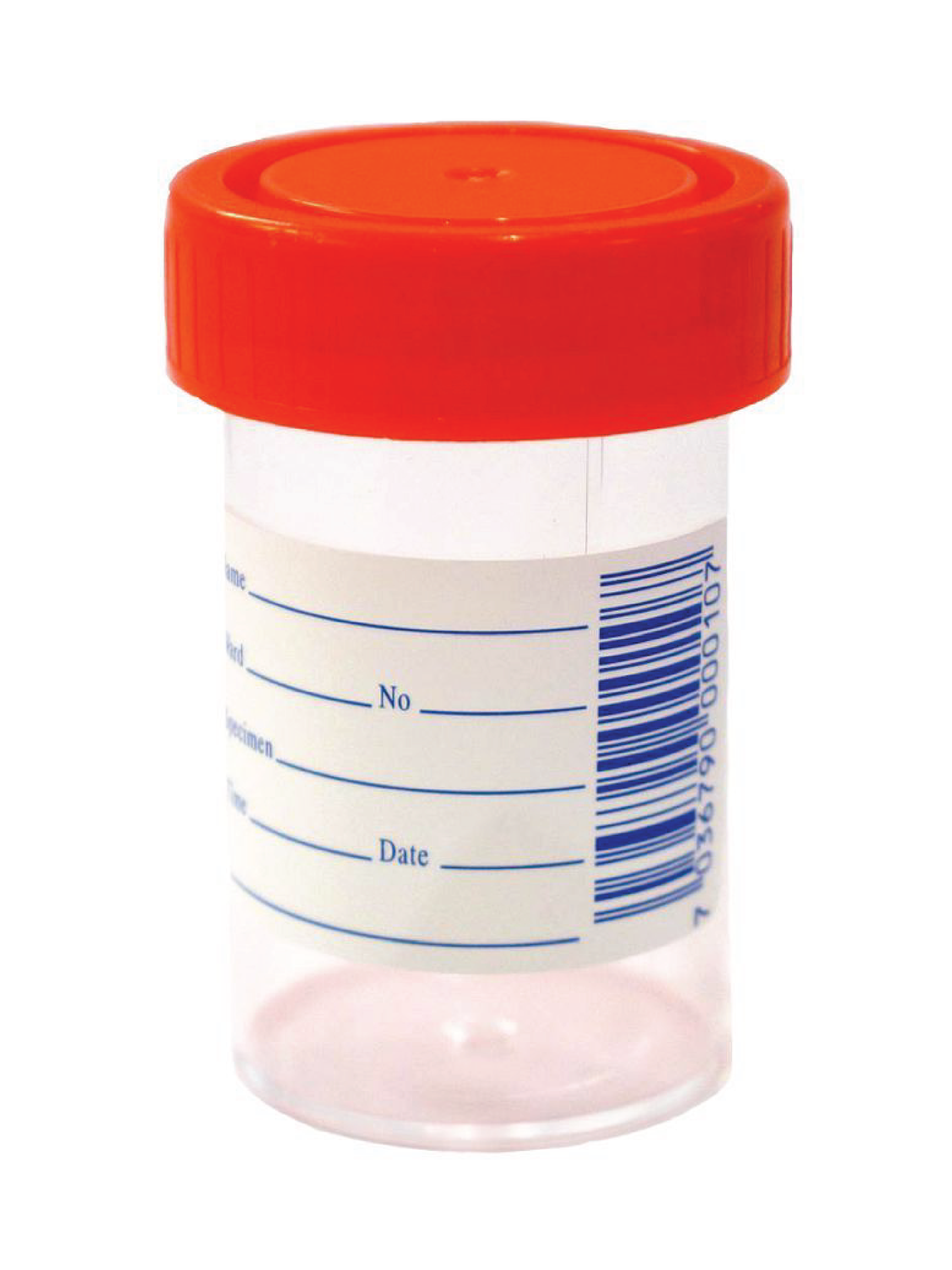 Urinprøveglass m/lokk, 60 ml, 1 stk.