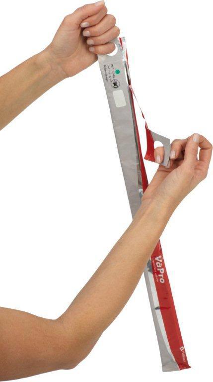 Vapro Kateter, 72124, Nelaton for menn, lengde 40 cm, CH 12, 30 stk.