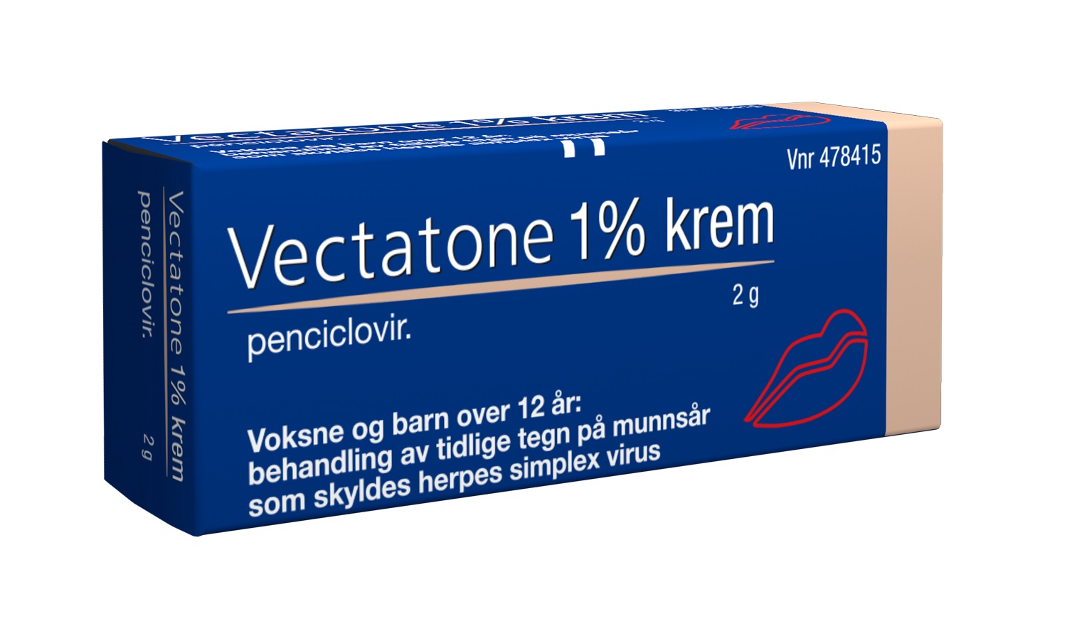 Vectatone Krem 1%, 2 g.