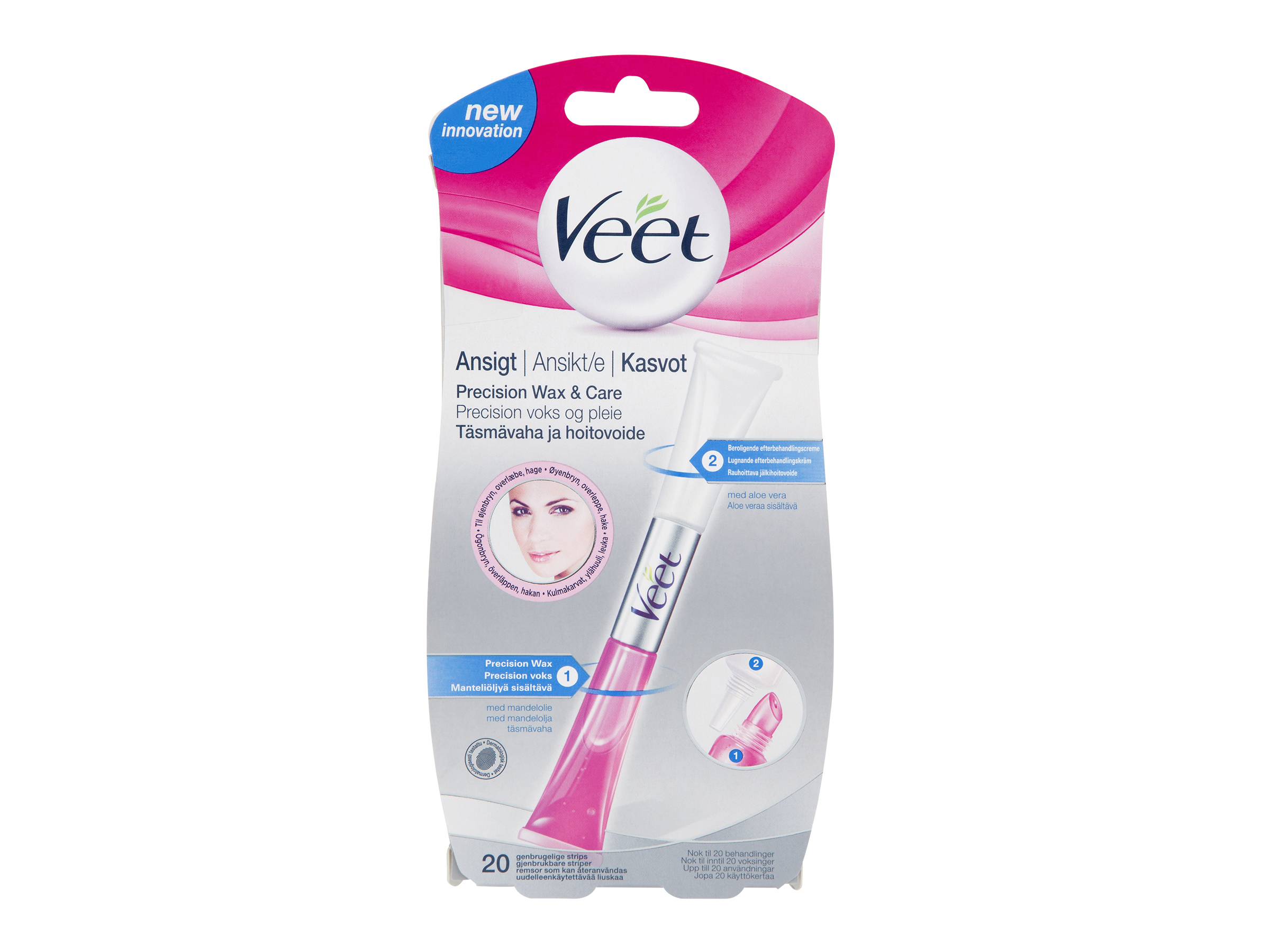 Veet ansikt 2i1 voks og pleie 5+10, Voks og pleie til ansiktet 5ml og 10 ml