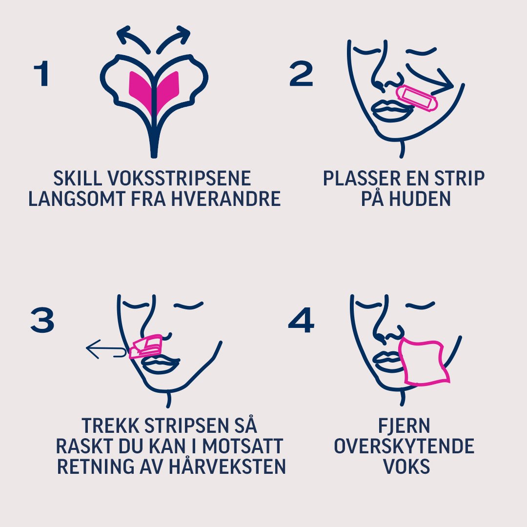 Veet Pure hårfjerningsstrips ansikt, 20 stk.