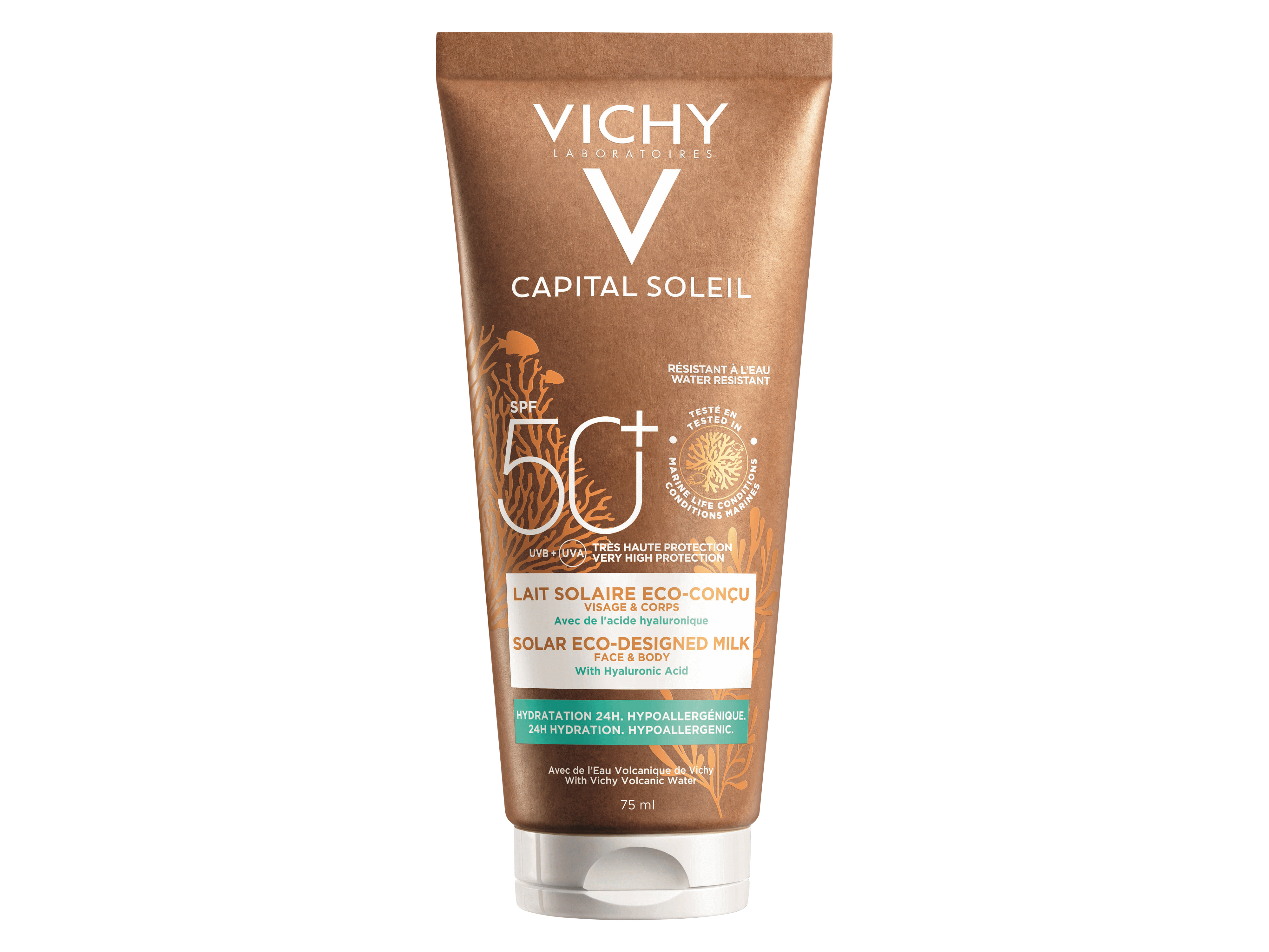 Vichy Capital Soleil Solar Eco-Designed Milk, SPF 50+, 75 ml