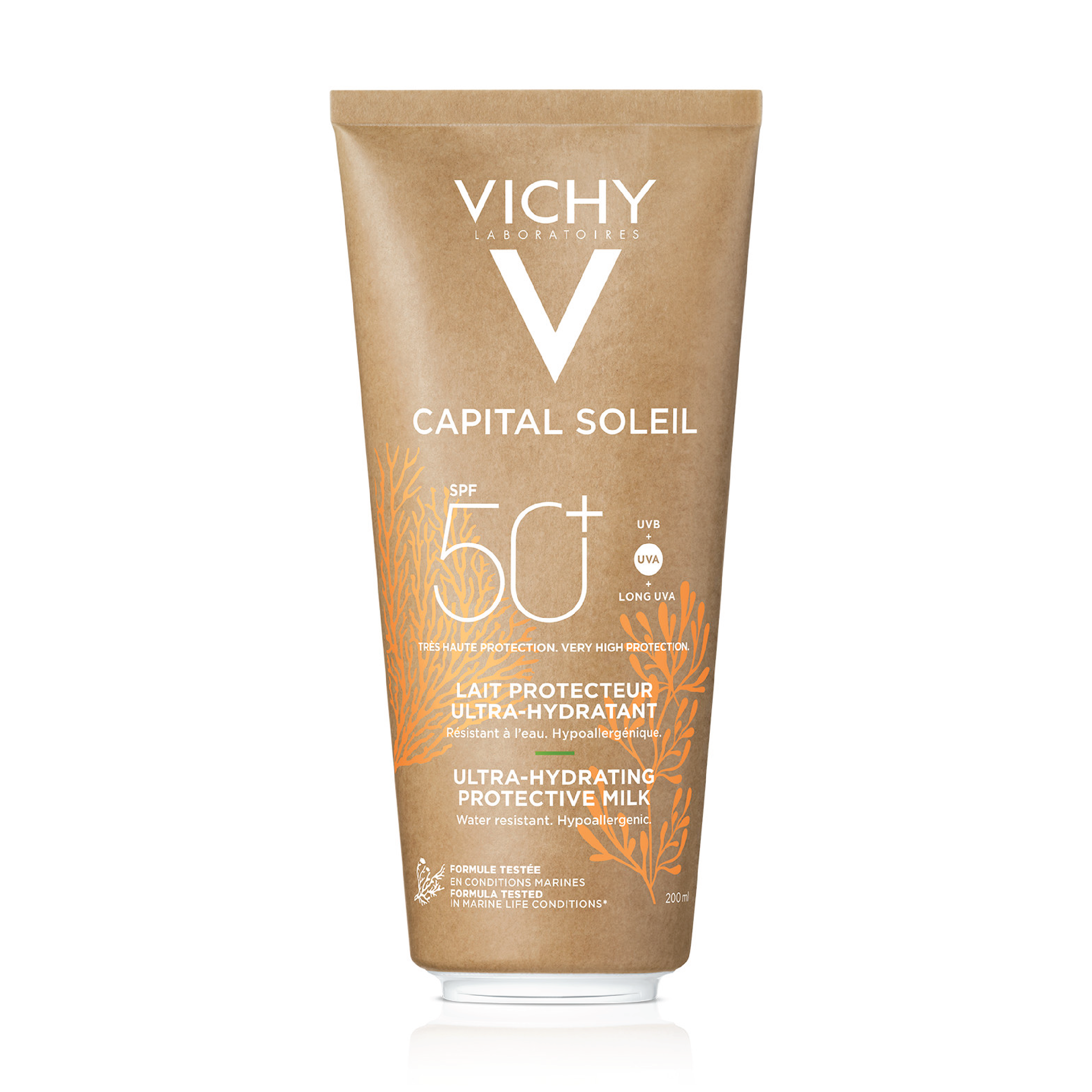 Vichy Capital Soleil Solar Eco-Designed Milk Face & Body SPF50+, 200 ml