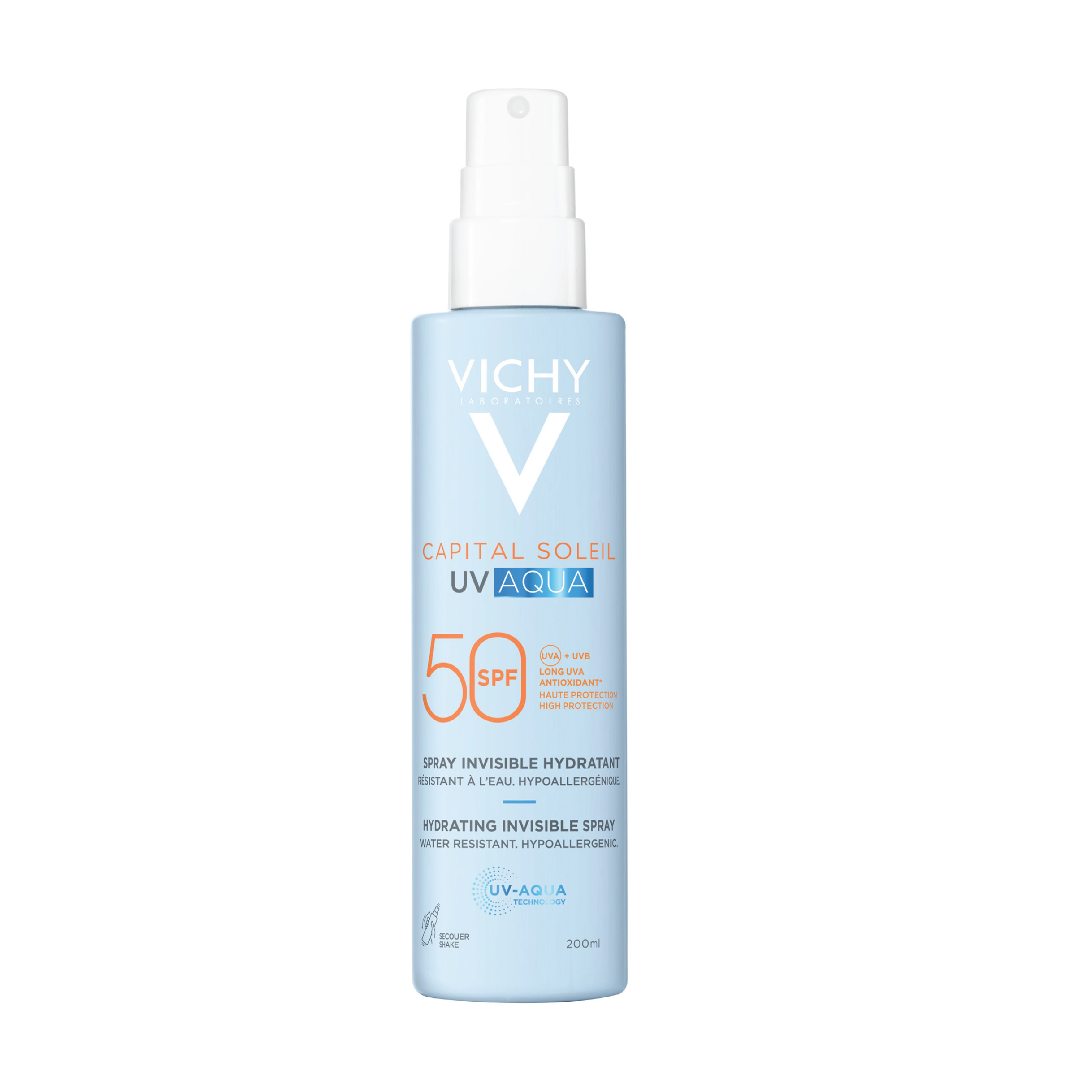 Vichy Capital Soleil UV-Aqua Hydrating Invisible Spray SPF50, 200 ml