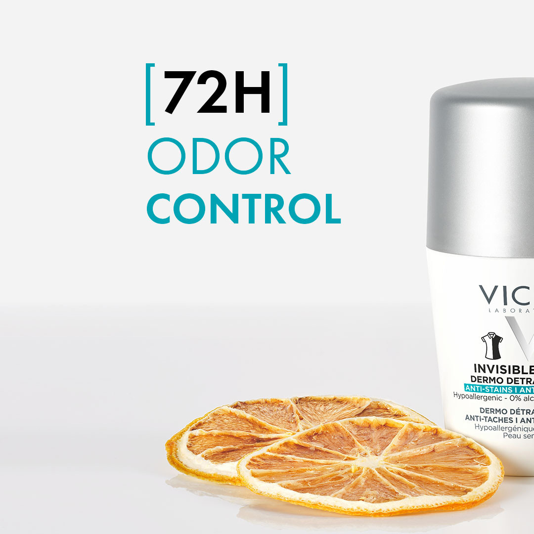 Vichy Invisible Protect 72H Anti-Stain Roll-On, 50 ml